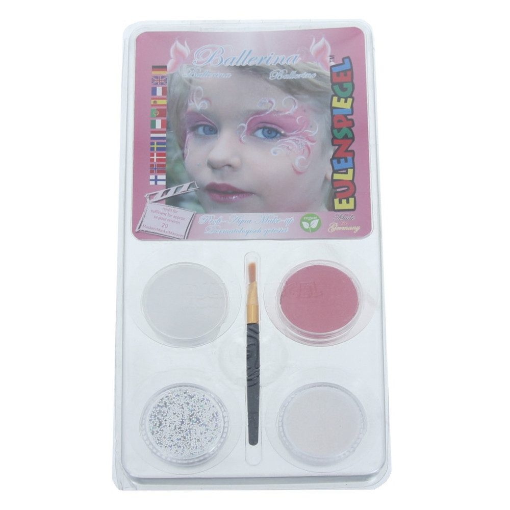 Eulenspiegel Kostüm Schminkset - Ballerina - Make-up mit Zubehör