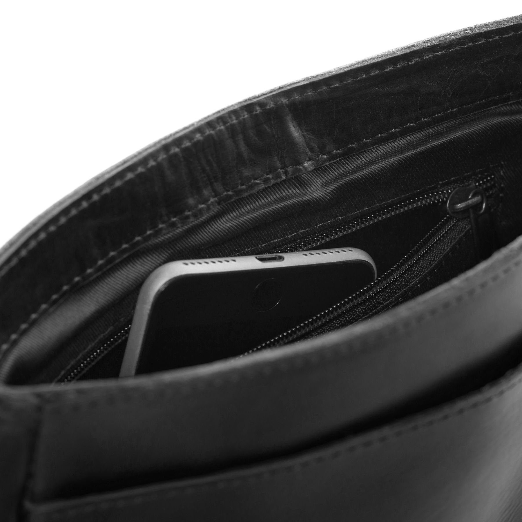 SID & VAIN shoulder bag YALE shoulder bag cross-body bag real leather, leather bag shoulder bag men women messenger bag black