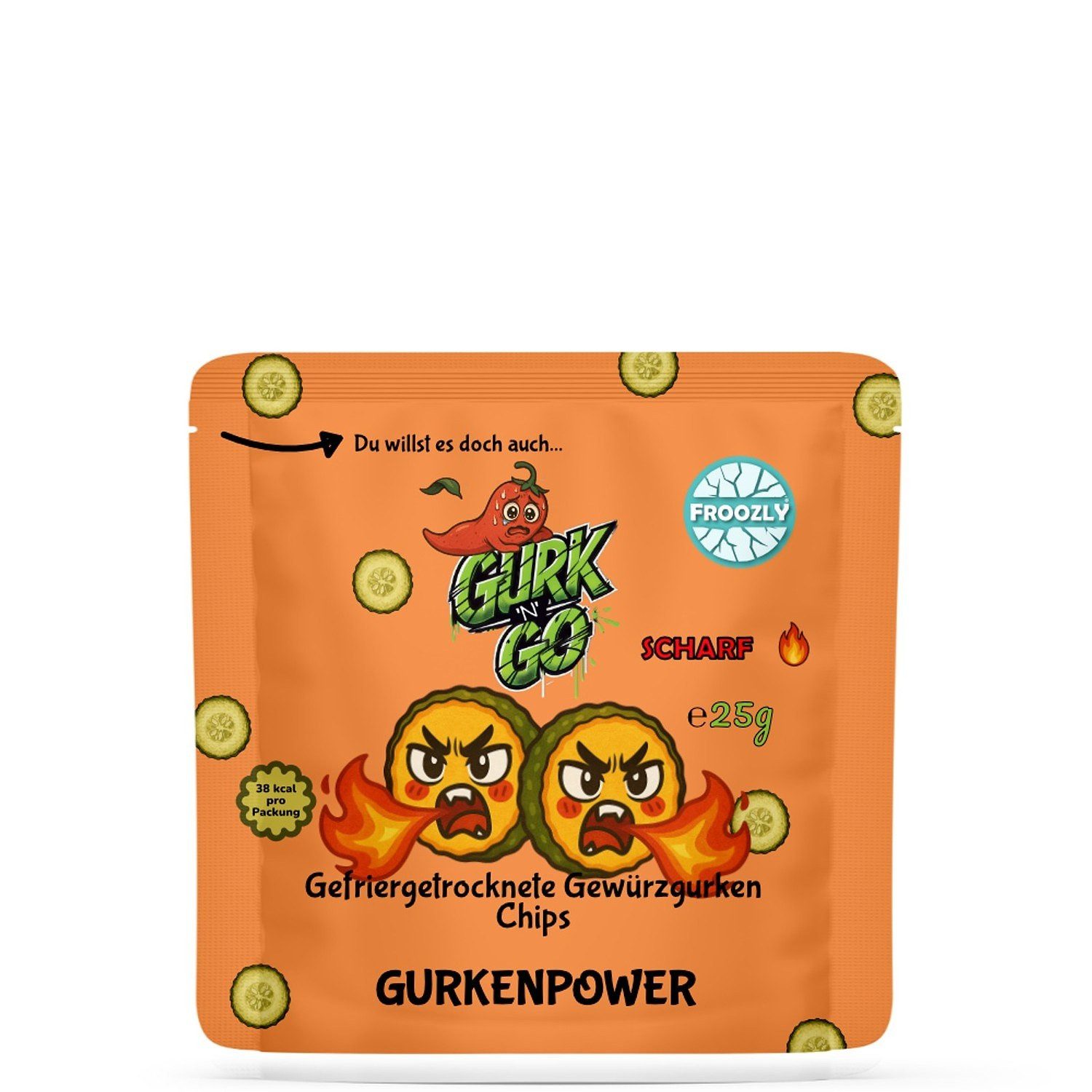 Knabberei, 1 x 25 g, Gurk’n Go Chips – Hot