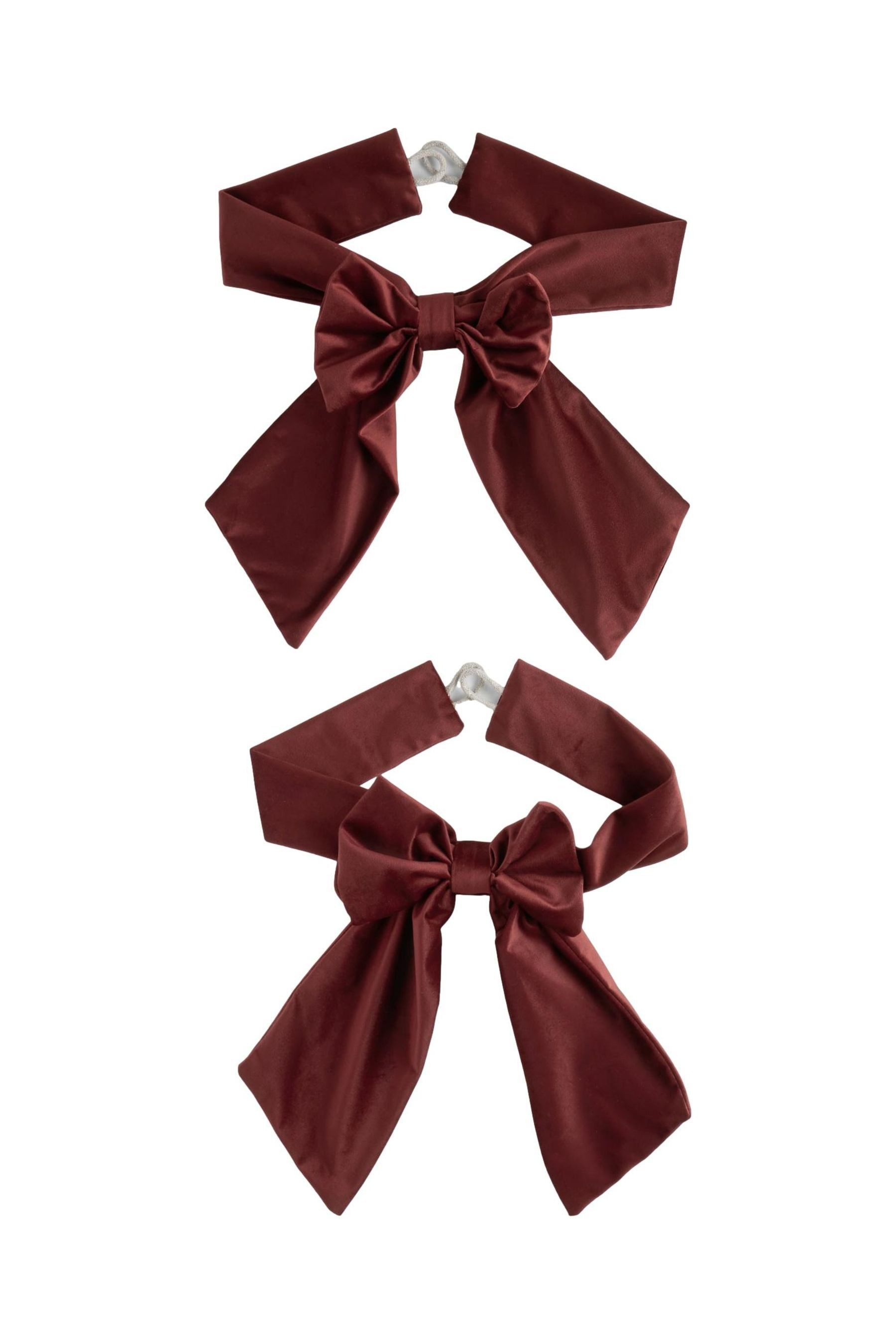 Next Raffhalter 2er-Set Raffhalter aus mattem Samt mit Schleife