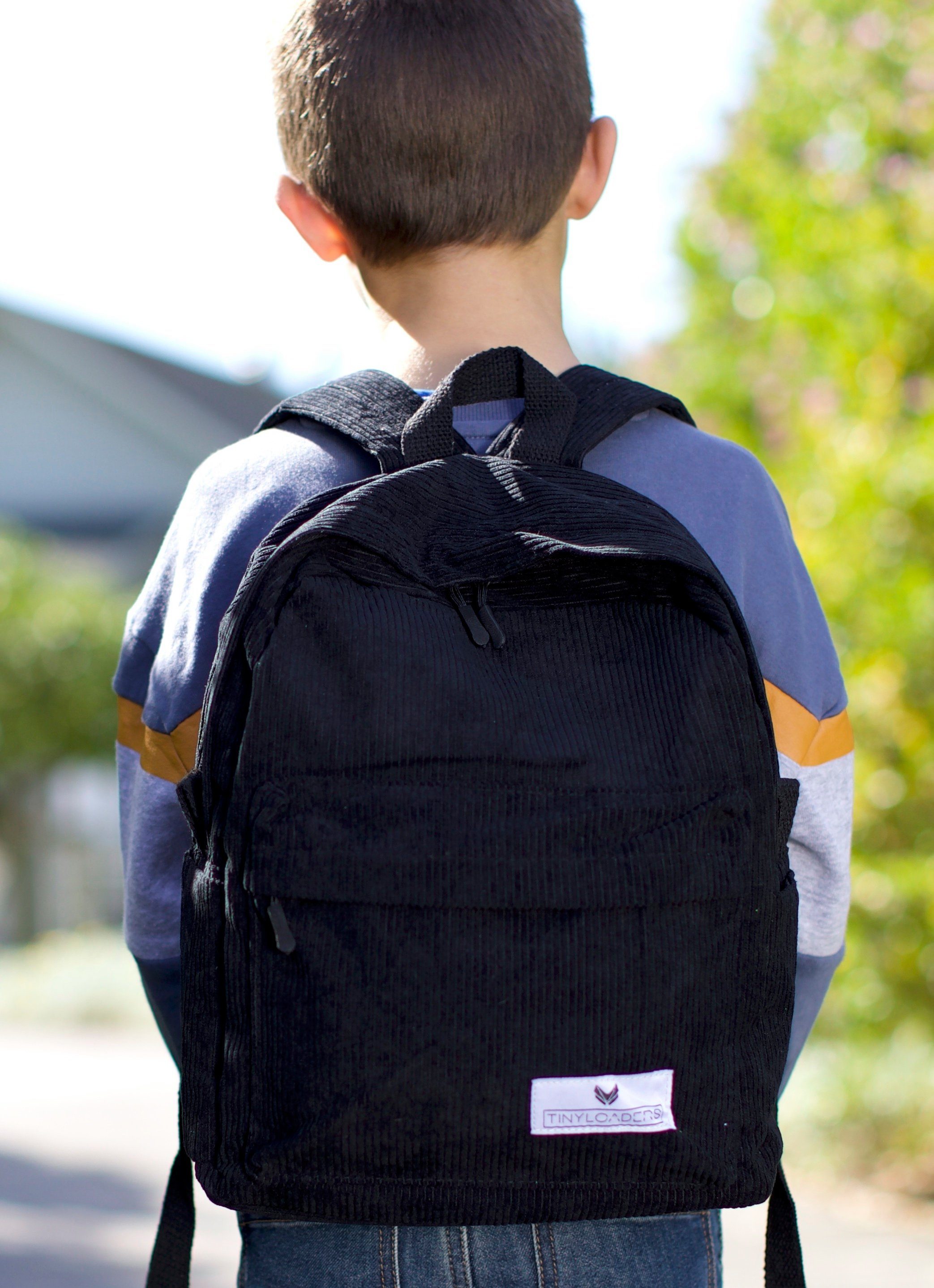 TINYLOADERS Kinderrucksack Kinderrucksack Kord Kinder Rucksack Backpack Kordrucksack, Rucksack Kinder, Innentasche, PFC-frei, Robuste Zipper, Kordrucksack