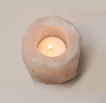PassionMade Windlicht Salzkristall Windlicht Salzstein Teelichthalter Kerzenhalter 735 (1 Stück)
