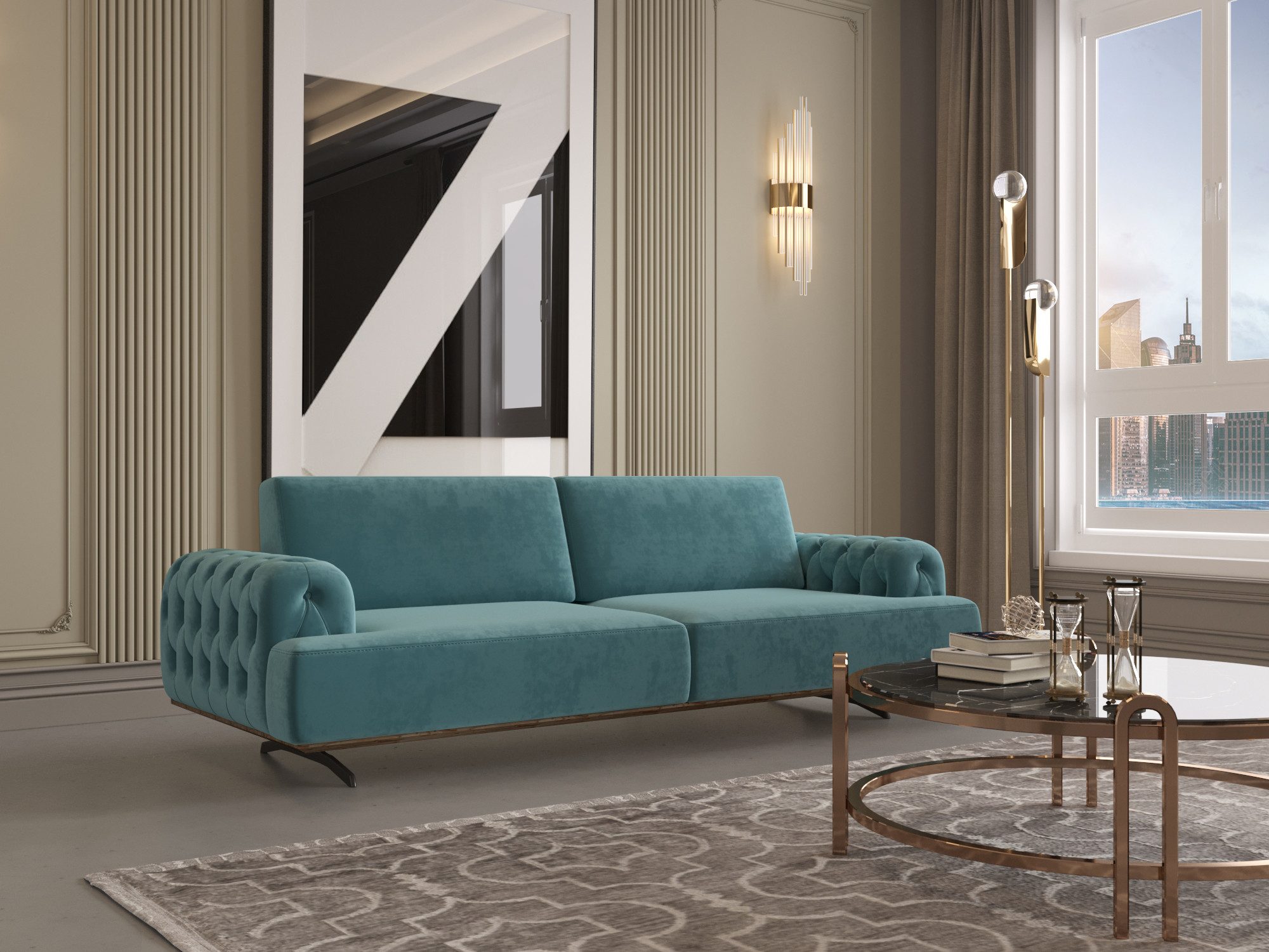 Möbeldreams Chesterfield-Sofa Chesterfield Sofa Modern Verstellbare Rückenlehne