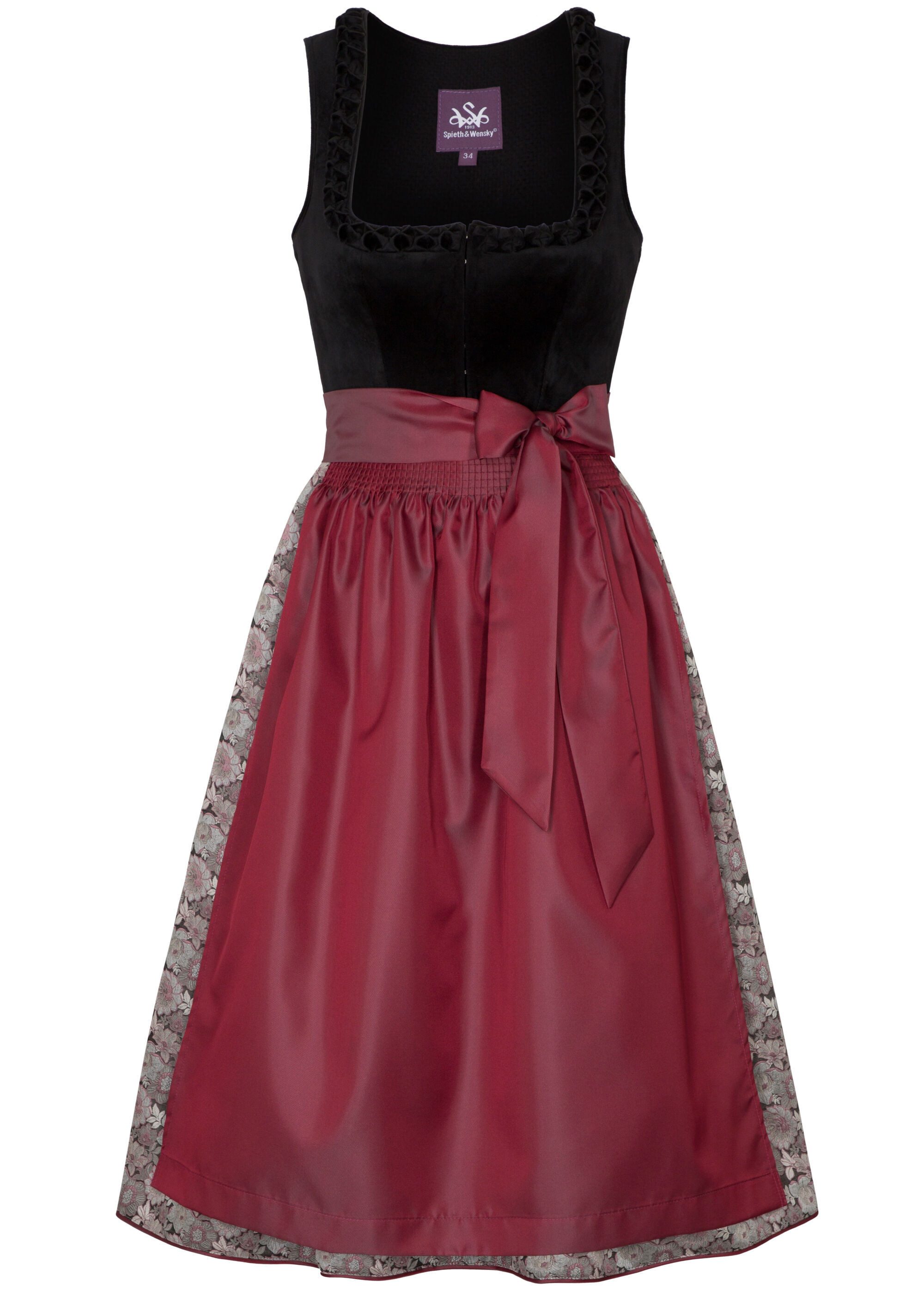 Spieth & Wensky Dirndl Gloria (1-tlg) feines Samtoberteil günstig online kaufen