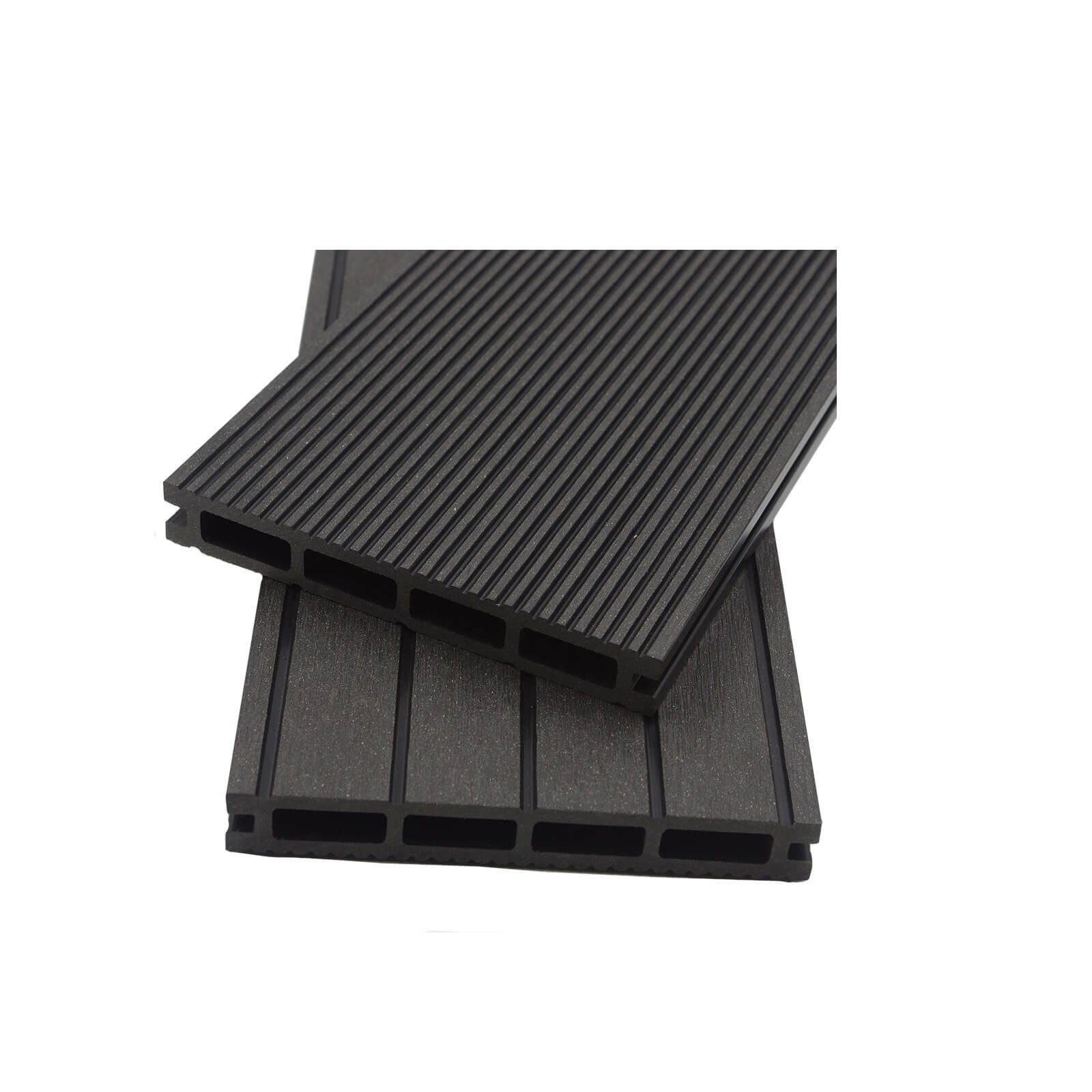 HOME DELUXE Terrassendielen WPC Dielen SAMANA Komplettset - Anthrazit Fläch günstig online kaufen