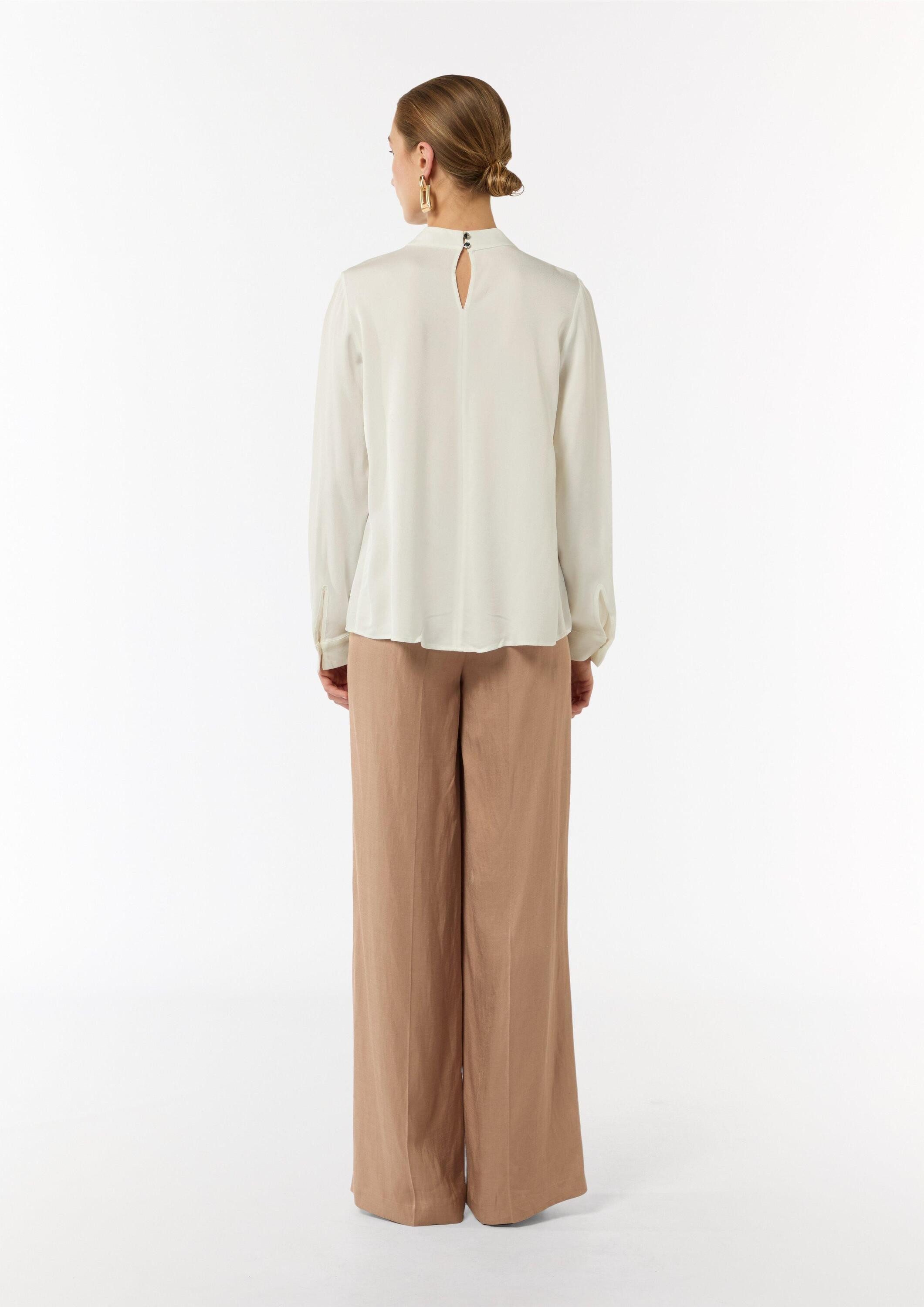 comma Langarmbluse Bluse Bluse mit Falten-Detail