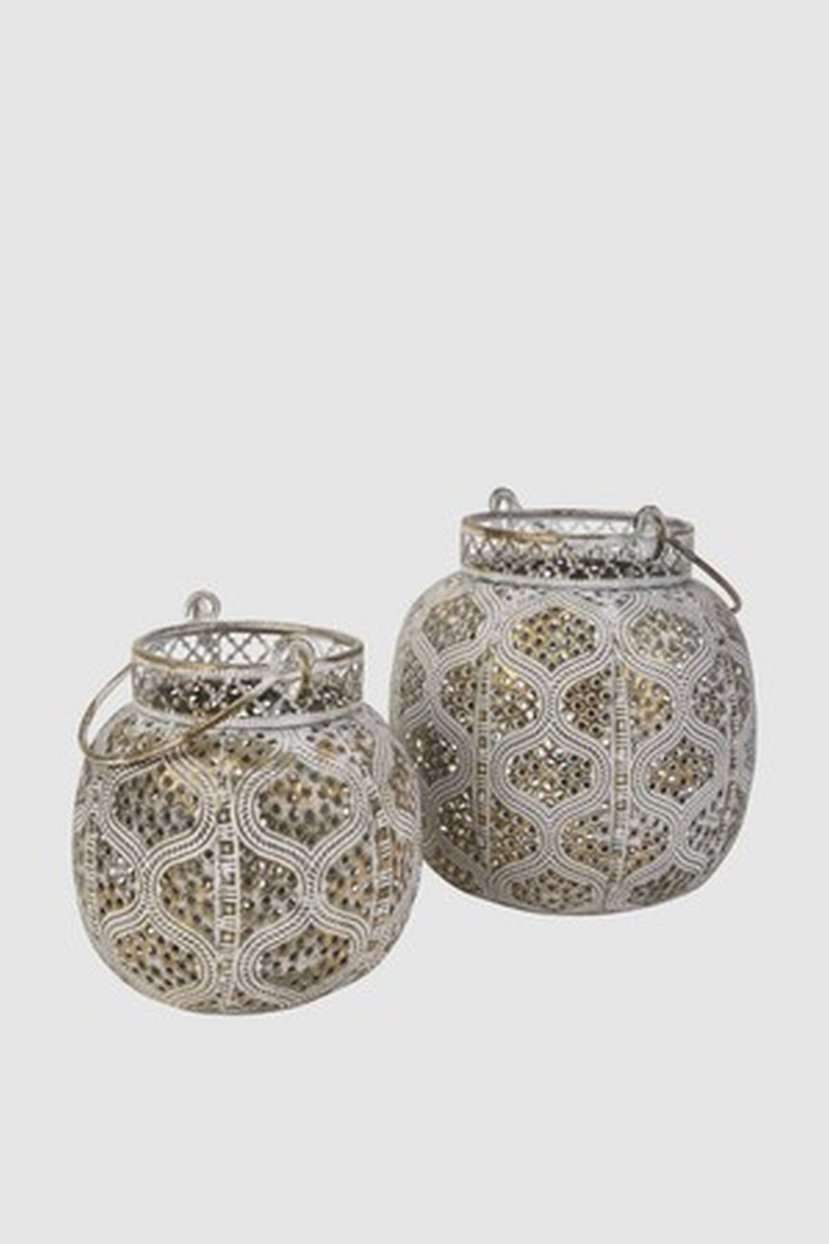 Arte Home Kerzenlaterne Orientalische Laterne Metall Windlicht Hängelaterne Vintage Antik, Orientalische Metalllaterne mit Glaseinsatz