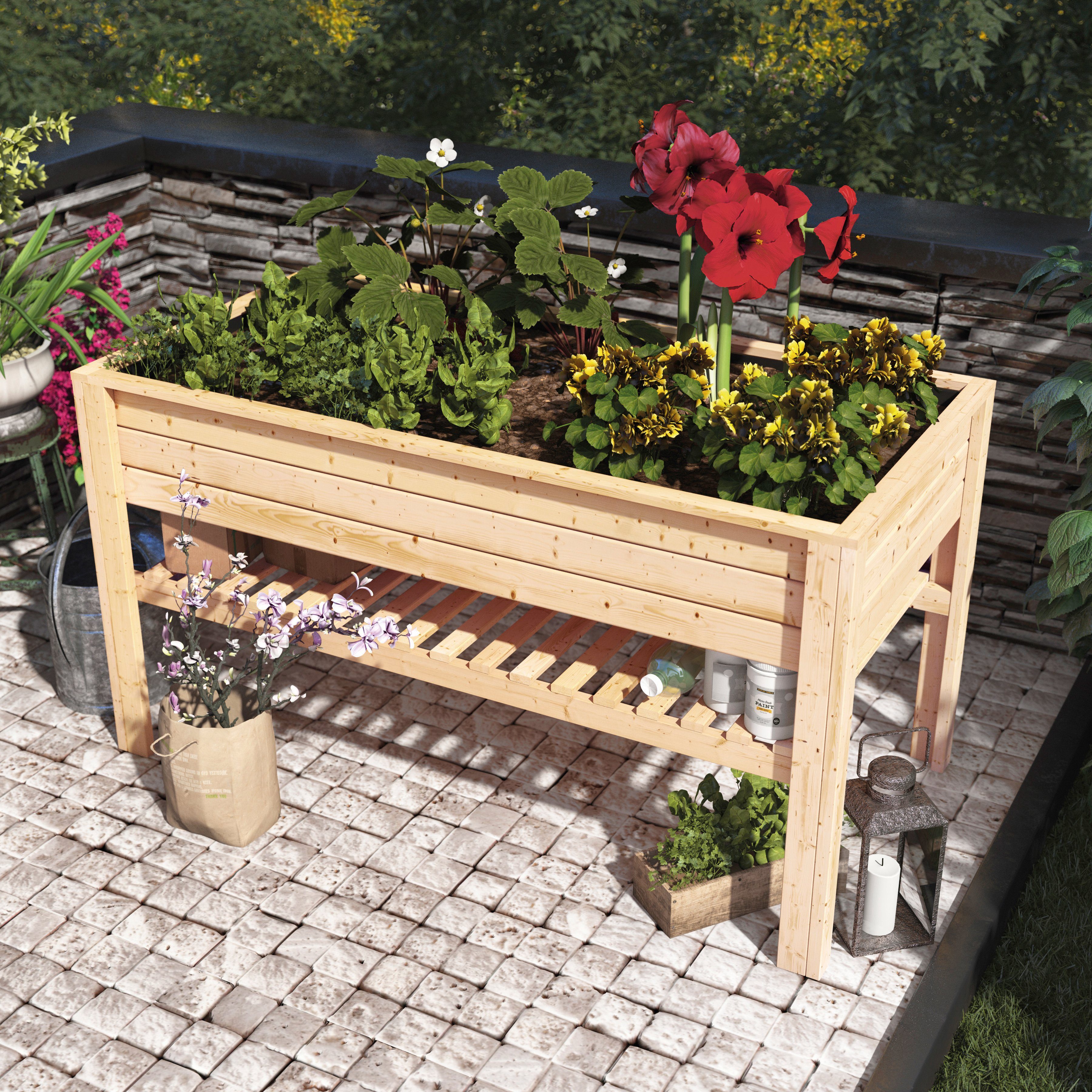 KARIBU Hochbeet BxTxH 168x84x91 cm, auf Stelzen OTTO