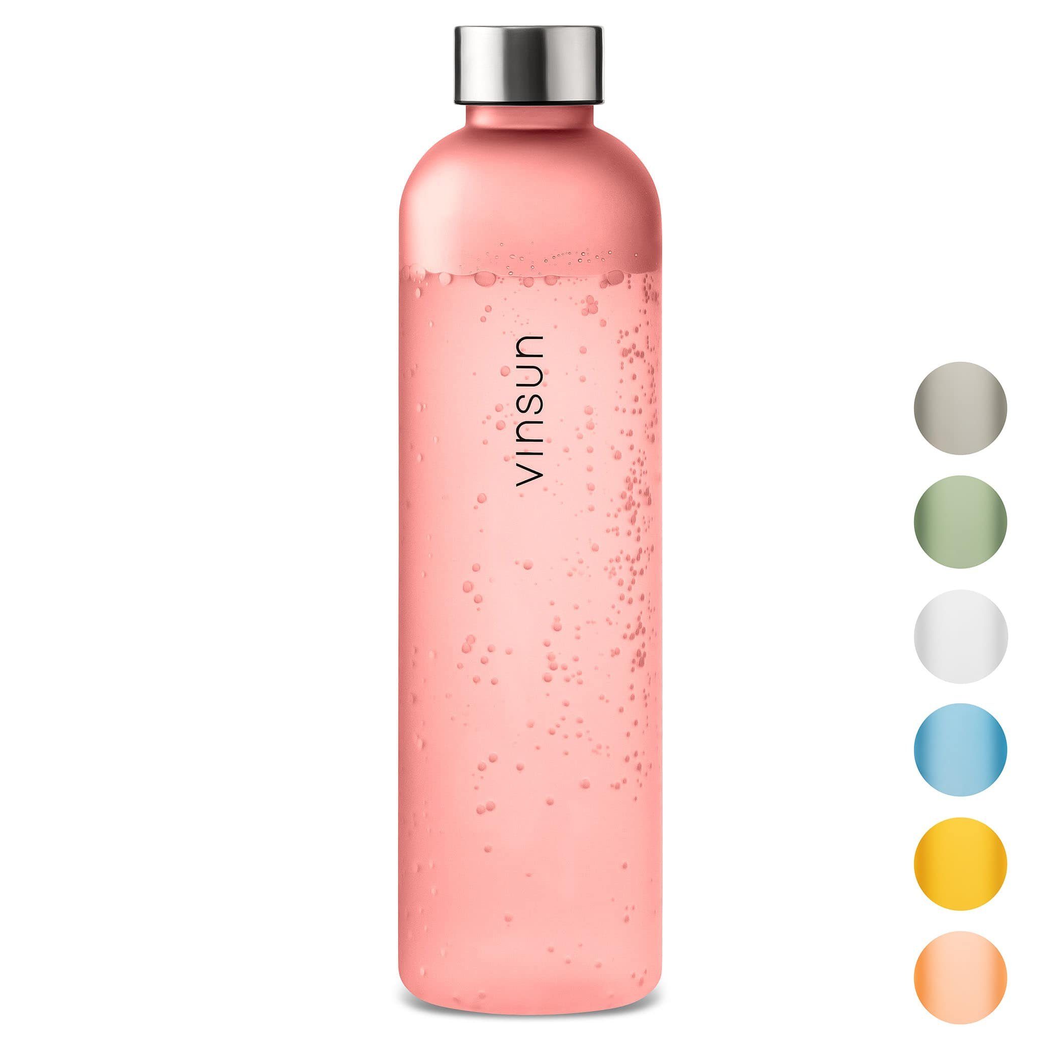 Vinsun Trinkflasche Tritan Wasserflasche 650ml - Sportflasche Kohlensäure geeignet, Auslaufsicher, BPA frei, bruchsicher, geruchs- und geschmacksneutral