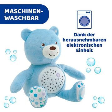 Chicco Kuscheltier First Dreams Baby Bär, Hellblau, mit Lichtprojektion und Soundfunktion