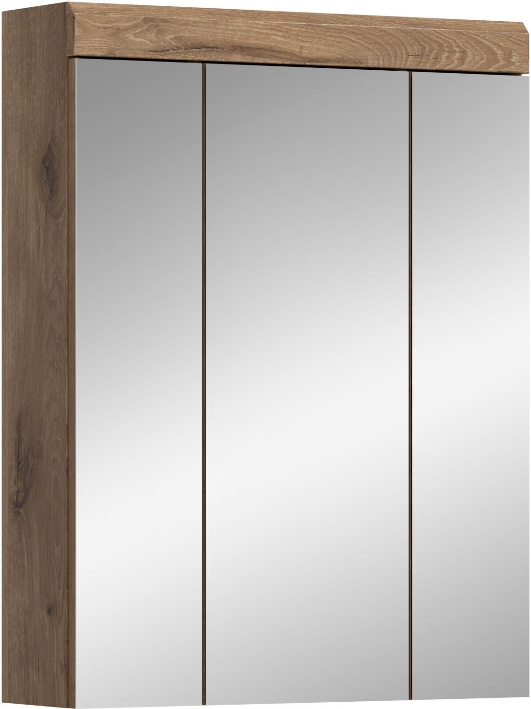 xonox.home Badezimmerspiegelschrank Nox Oak Nachbildung Melamin Modern 60x79x18 cm