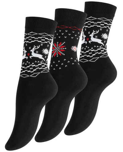 Yenita® Socken mit Norwegermuster (6-Paar) in angenehmer Baumwollqualität
