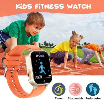 aswan watch mit Timer,Stoppuhr – Lernuhr – Kinderspielzeug Smartwatch, mit Kamera,Video,Stimme aufnehmen,Schrittzähler,Spiele,Wecker