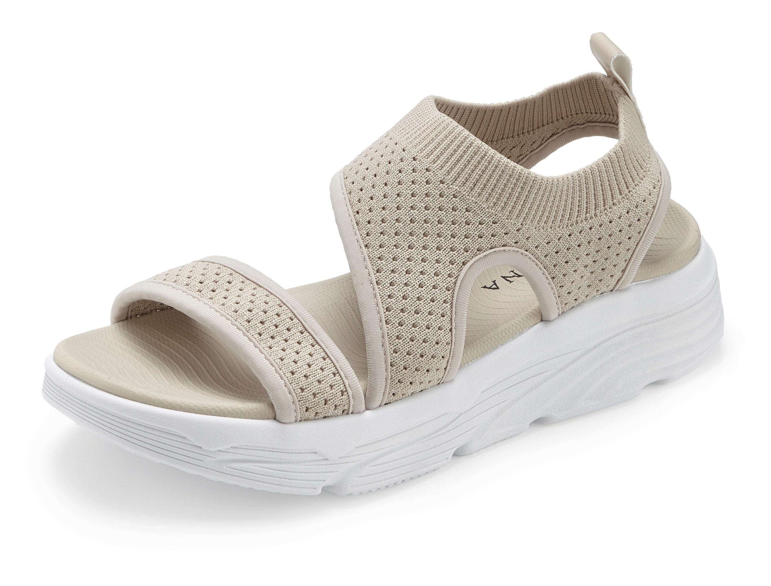 LASCANA Sommerschuh Sandale Sandalette, Sommerschuh aus elastischem Textil besonders leicht VEGAN