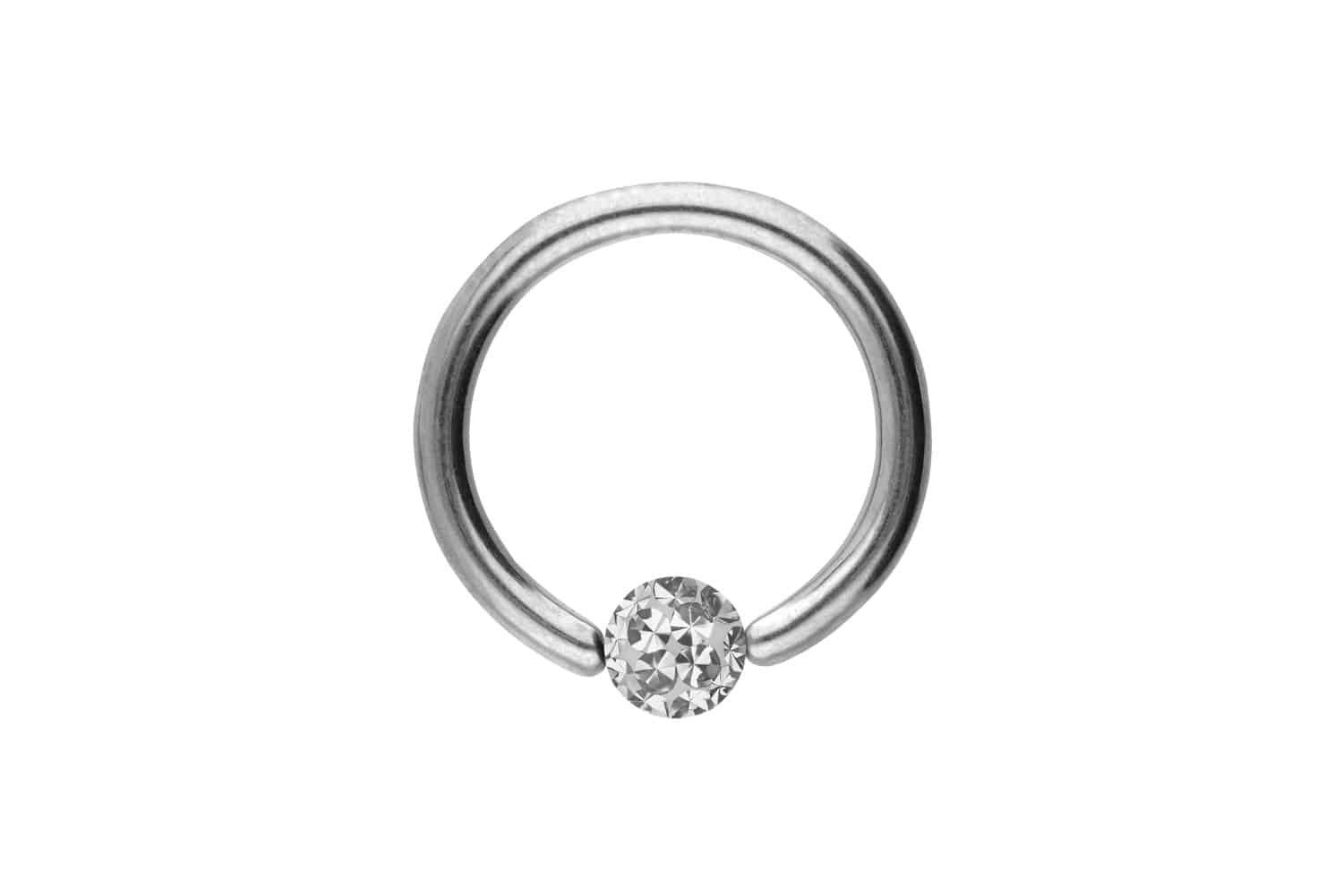 PIERCINGLINE Nasenpiercing Chirurgenstahl Klemmkugelring EPOXY-KUGEL (Klemm-Ringe, 1-tlg)