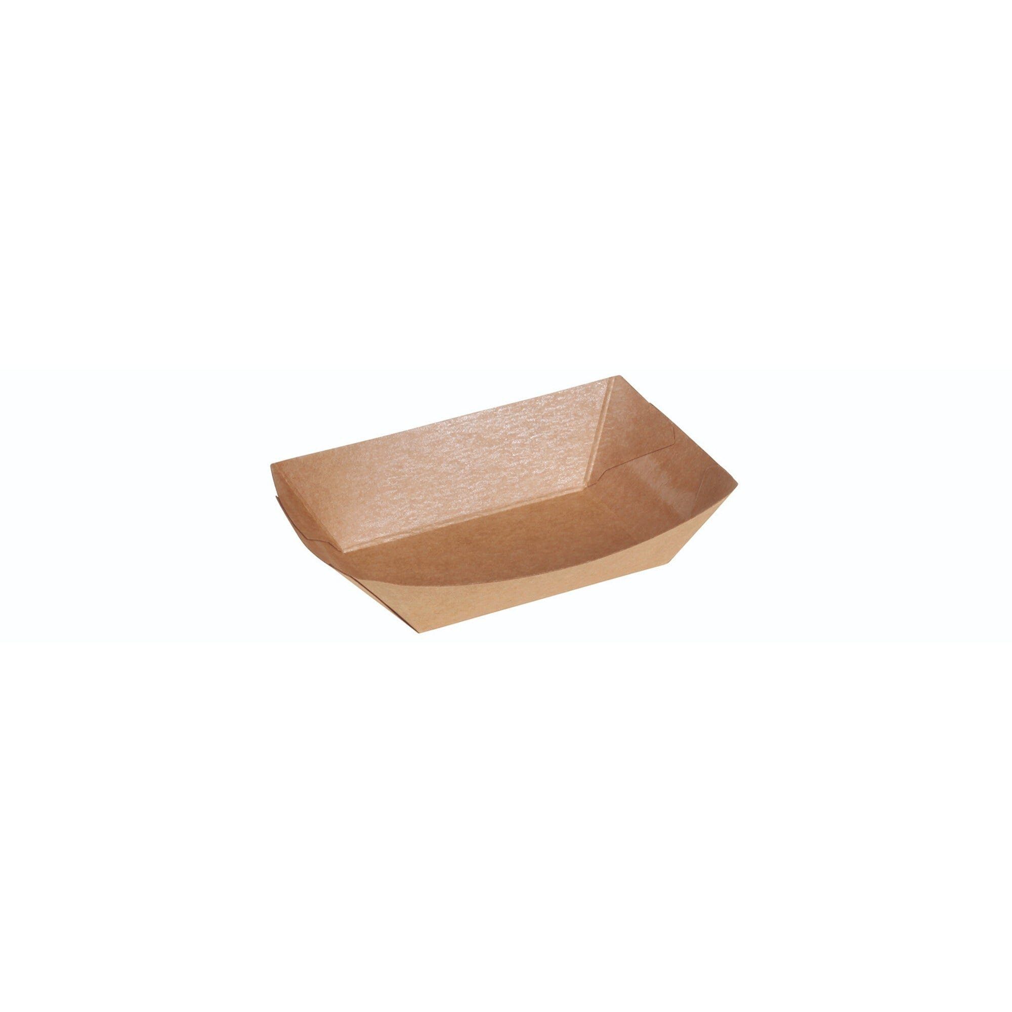wisefood Einwegschale Boot Kraft braun PLA - 120ml - 7.5 x 4.8 x 2.7cm -, Papier, (1000-tlg)