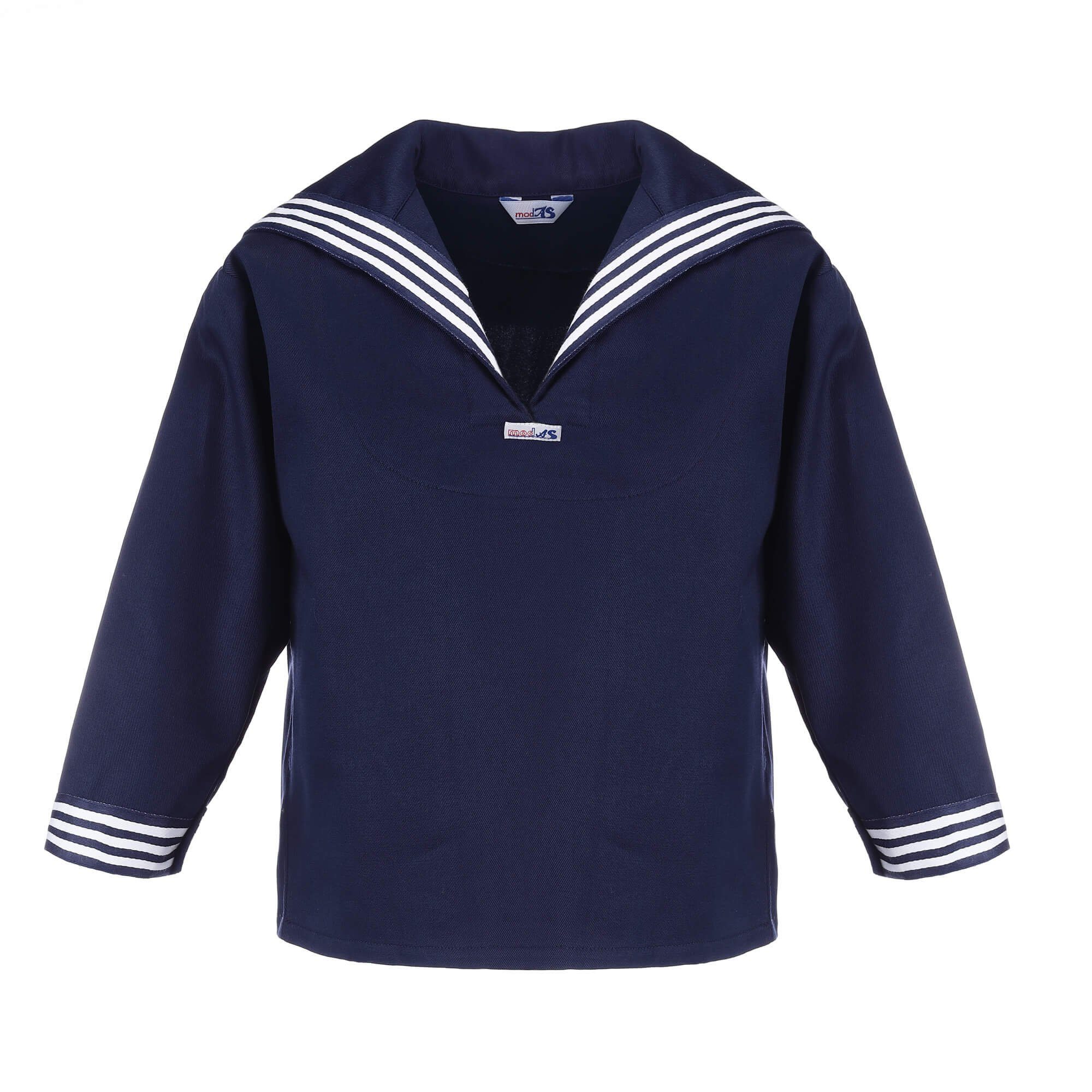 modAS Langarmhemd 1120 Kinder Unisex Matrosenhemd Klassisch - Maritimes Langarm-Hemd