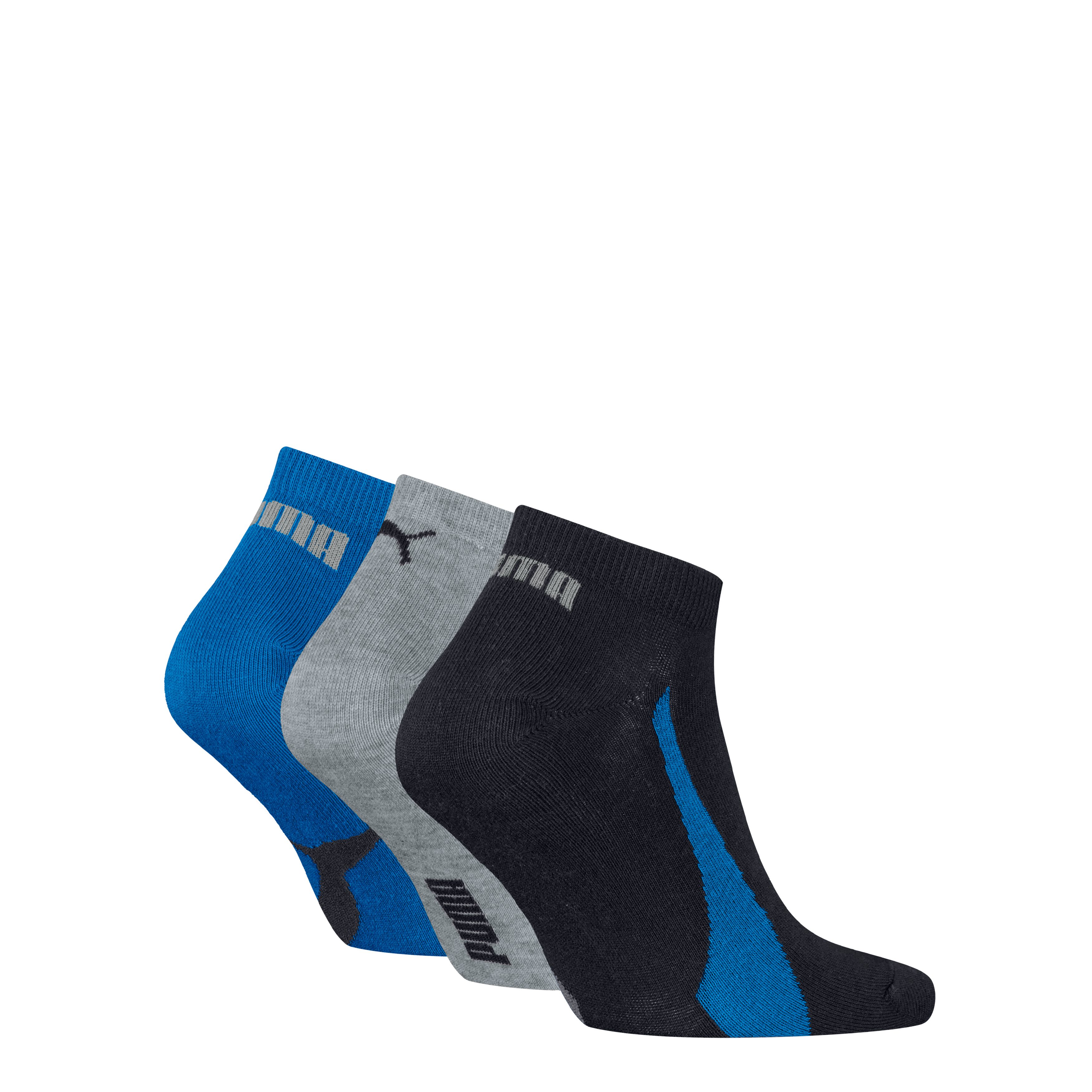 PUMA Sneakersocken PUMA UNISEX LIFESTYLE SNEAKERS 3P (3-Paar) Flache Zehennaht, Rippenbündchen