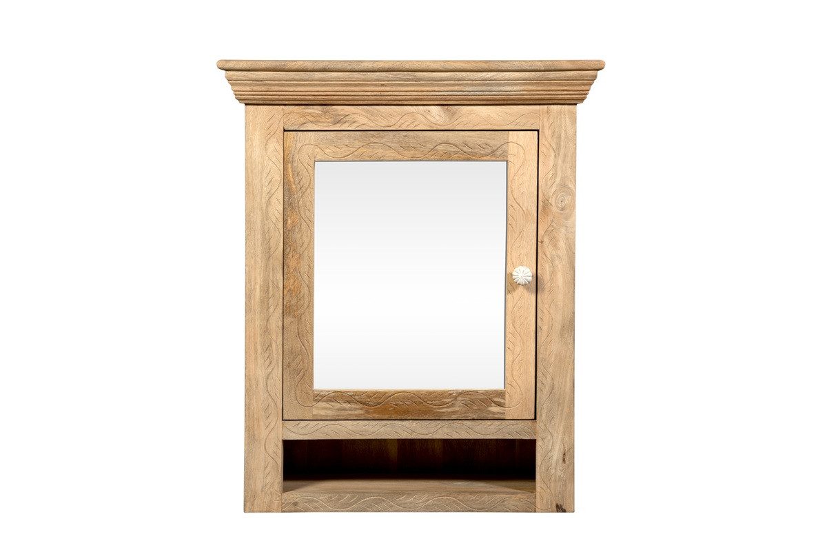 Main Möbel Badezimmerspiegelschrank Spiegelschrank 60x71cm 'Tibet' Mango natur