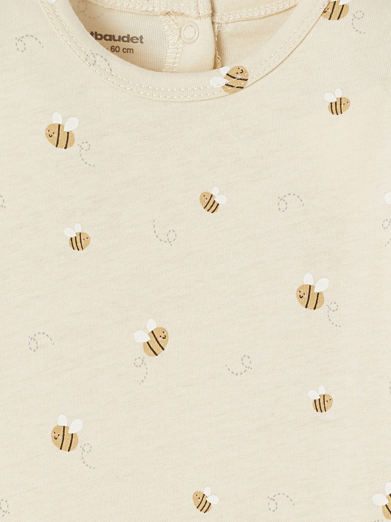 vertbaudet Schlafanzug Bio-Kollektion: Baby Strampler mit Bienen 2er-Pack