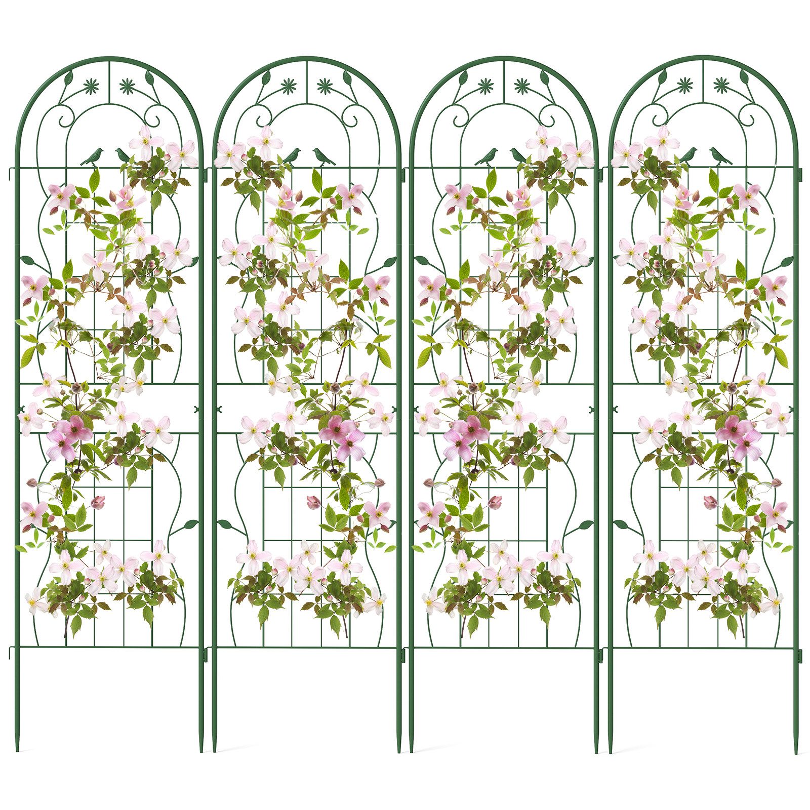 COSTWAY Gartenzaun, für Kletterpflanzen, Metall, 180x50 günstig online kaufen