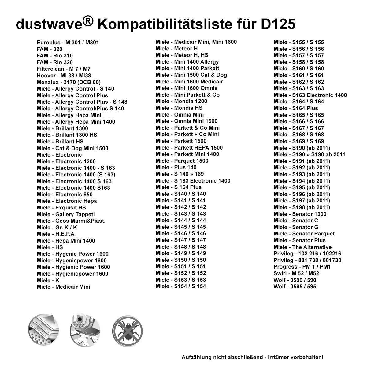 Dustwave Staubsaugerbeutel Megapack, (ca. St., Megapack, 20 Hepa-Filter 2 zuschneidbar) 3170, passend 15x15cm BA Base 20 + Staubsaugerbeutel für 