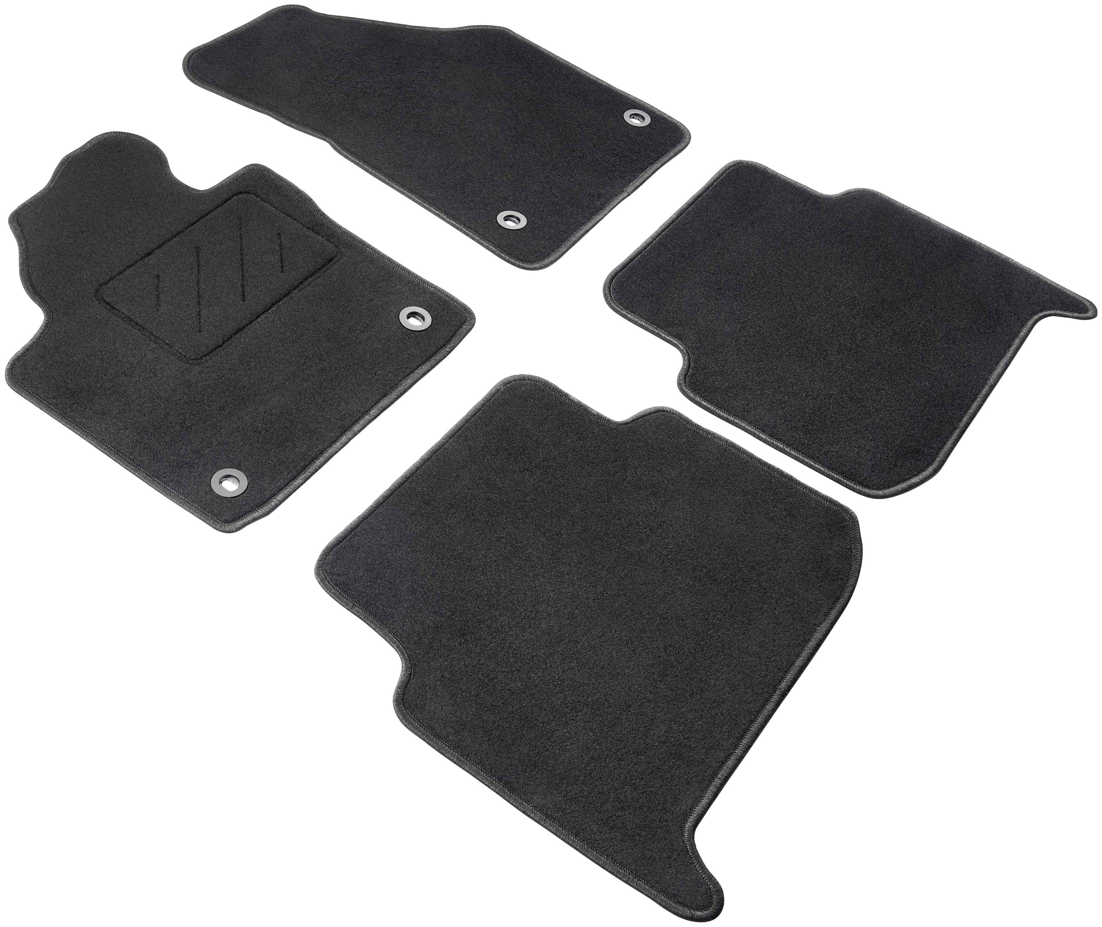 WALSER Passform-Fußmatten Standard (4 St), für VW Touran 02/2003-2006, 7-Sitzer | Automatten