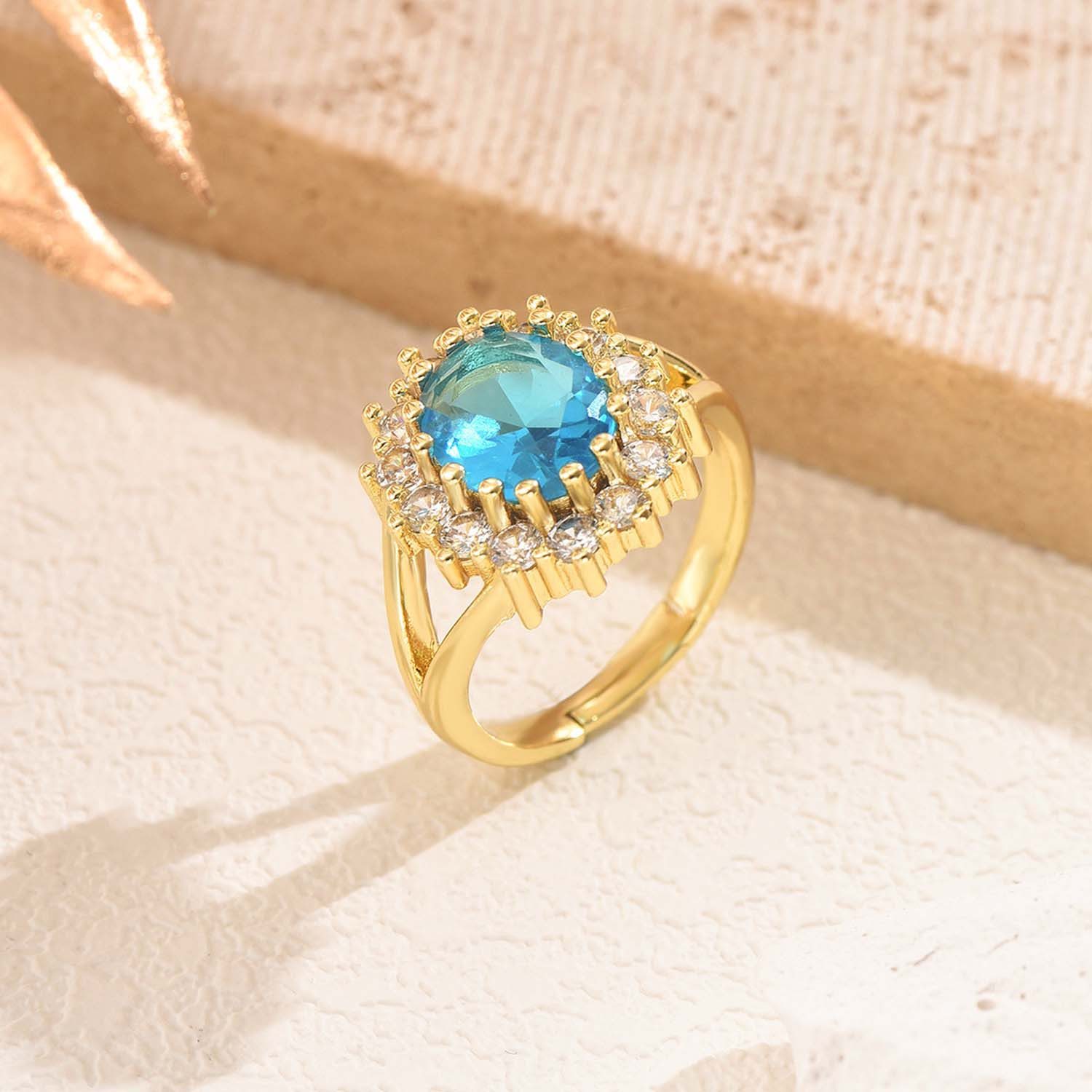 trends for living Schmuckset Vintage Ring Ohrring und Halskettenset hochwertiges Zirkon-Schmuckset