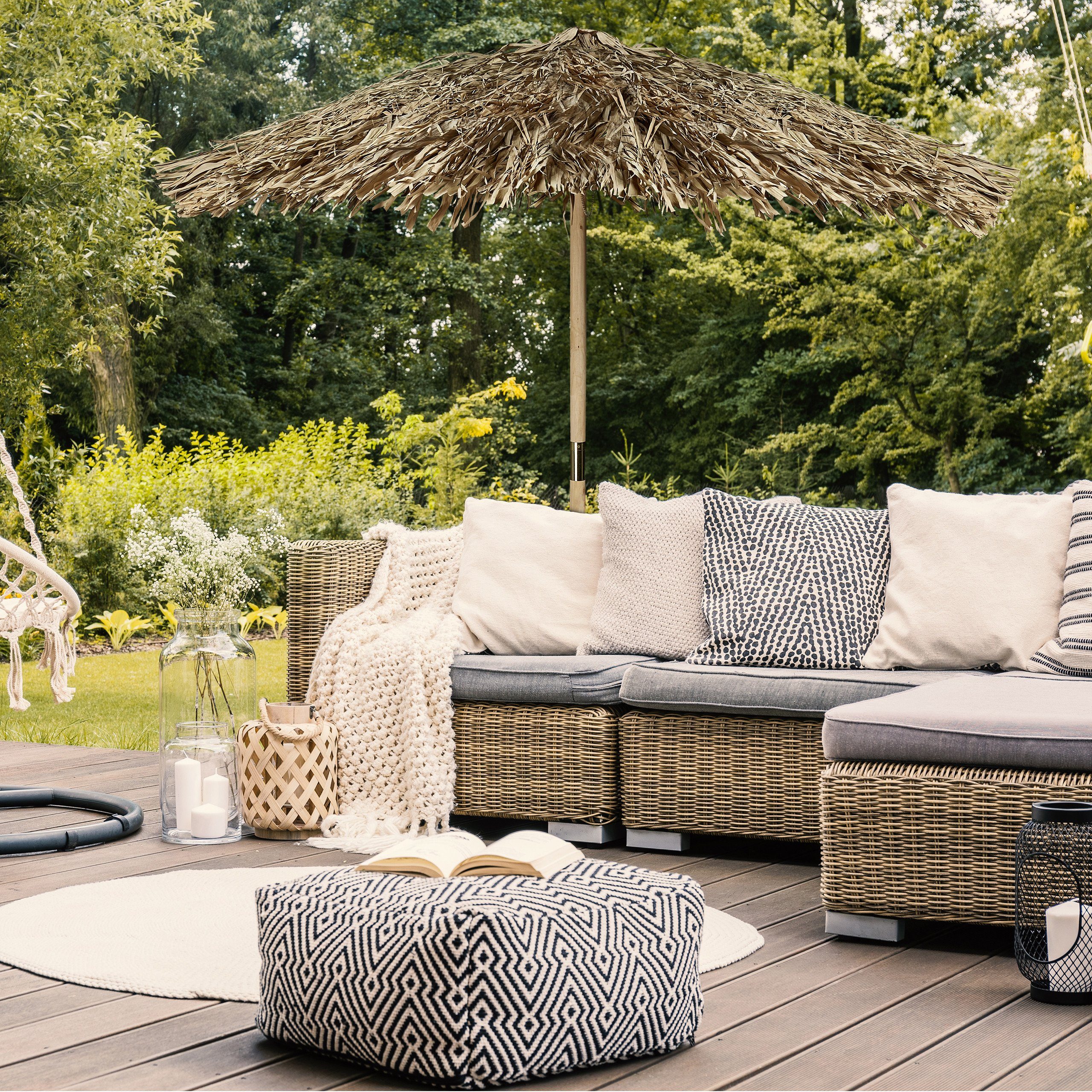 relaxdays Sonnenschirm Hawaii Sonnenschirm, XXL günstig online kaufen
