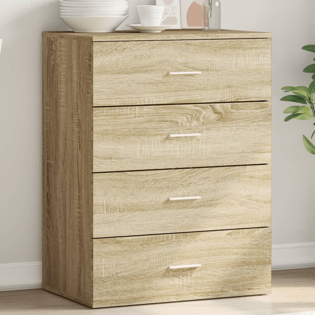 vidaXL Sideboard Sideboard Sonoma-Eiche 60x39x80 cm Holzwerkstoff (1 St) – Bild 2 von 5