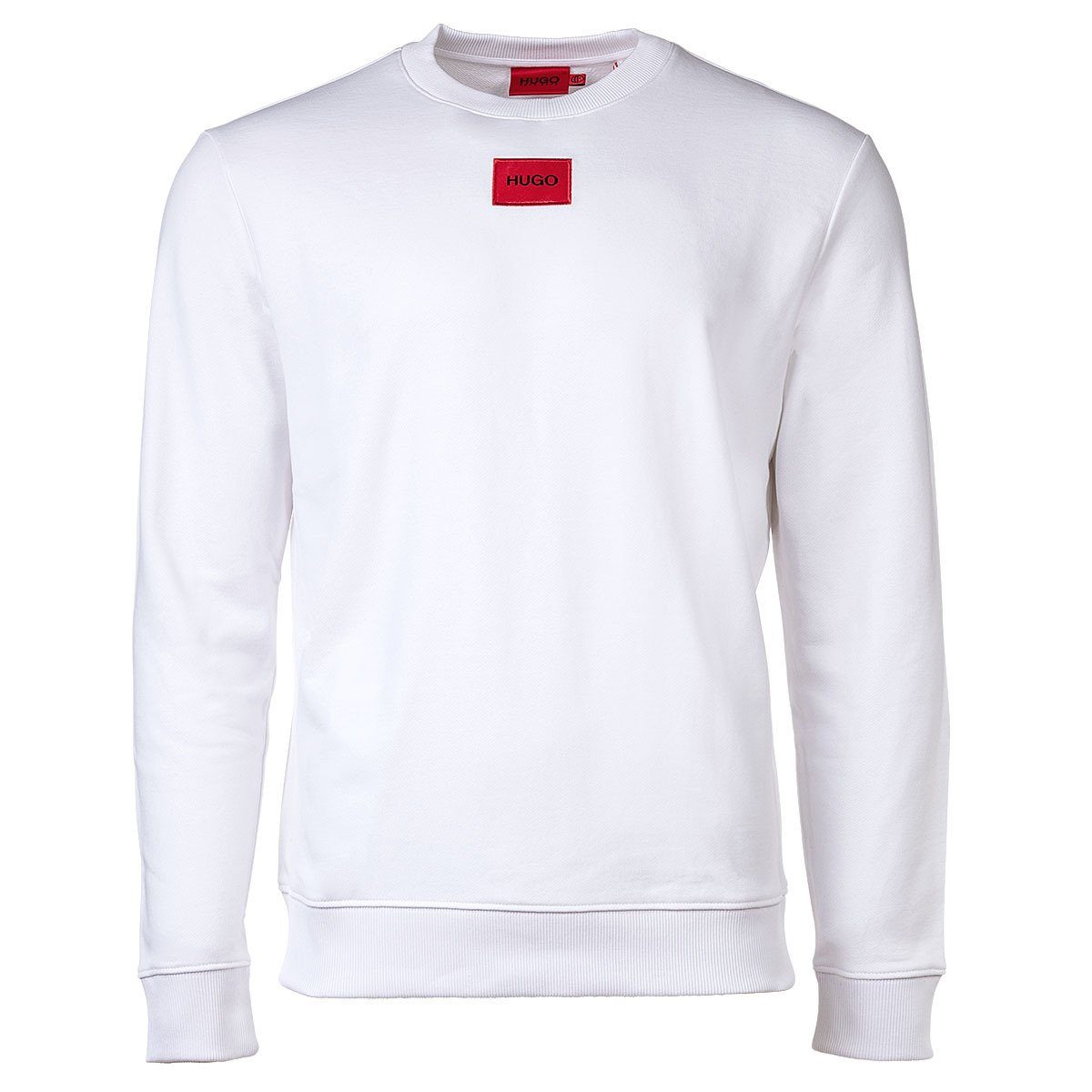 HUGO Sweater, Weiß Sweatshirt Diragol212 Rundhals Herren Sweatshirt, -