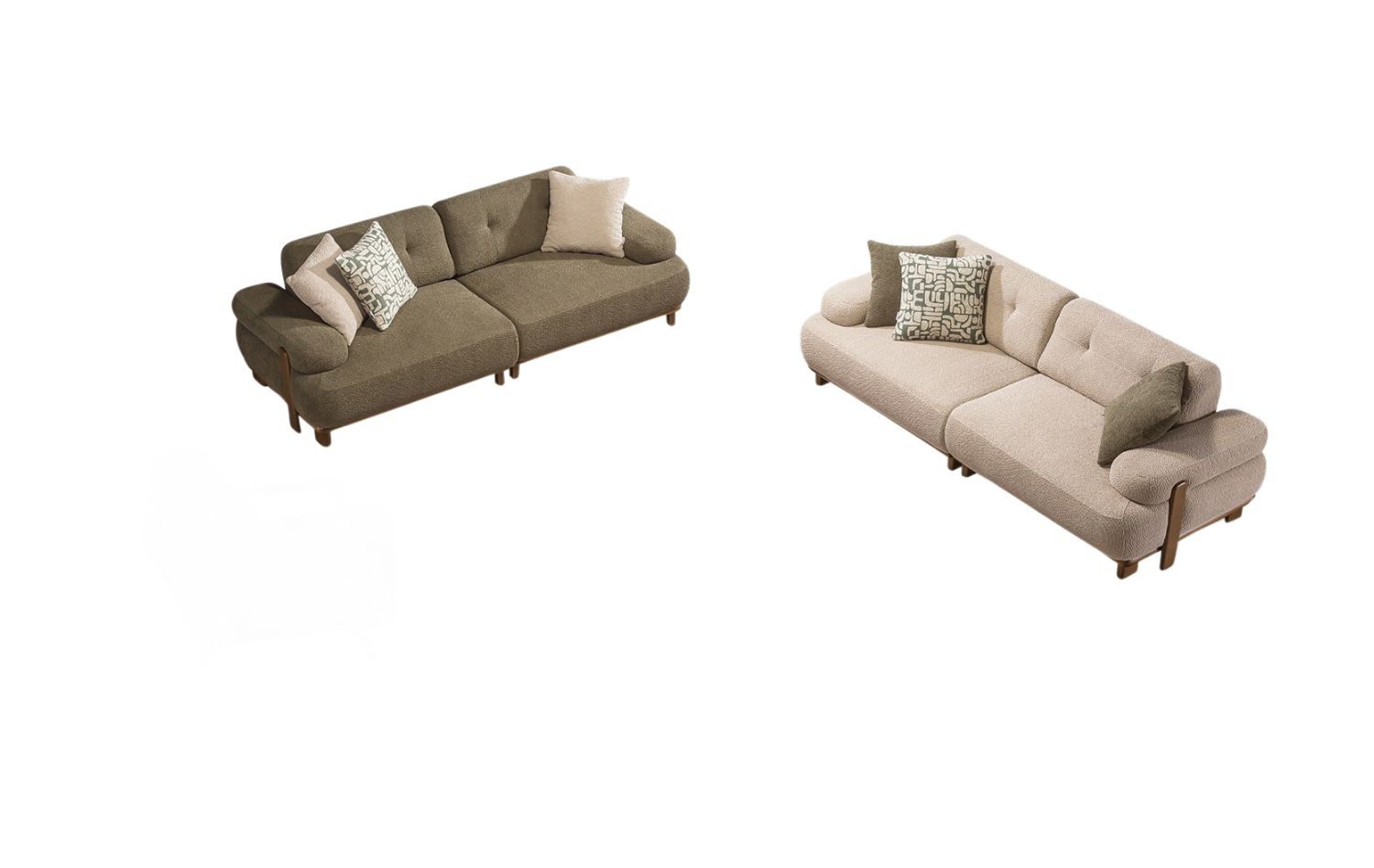 Villa Möbel Polstergarnitur Bully Bunt, (Set, Set besteht aus: 2 Sitzer+2 Sitzer), mit Relax-/Bettfunktion durch verstellbare Rückenlehne