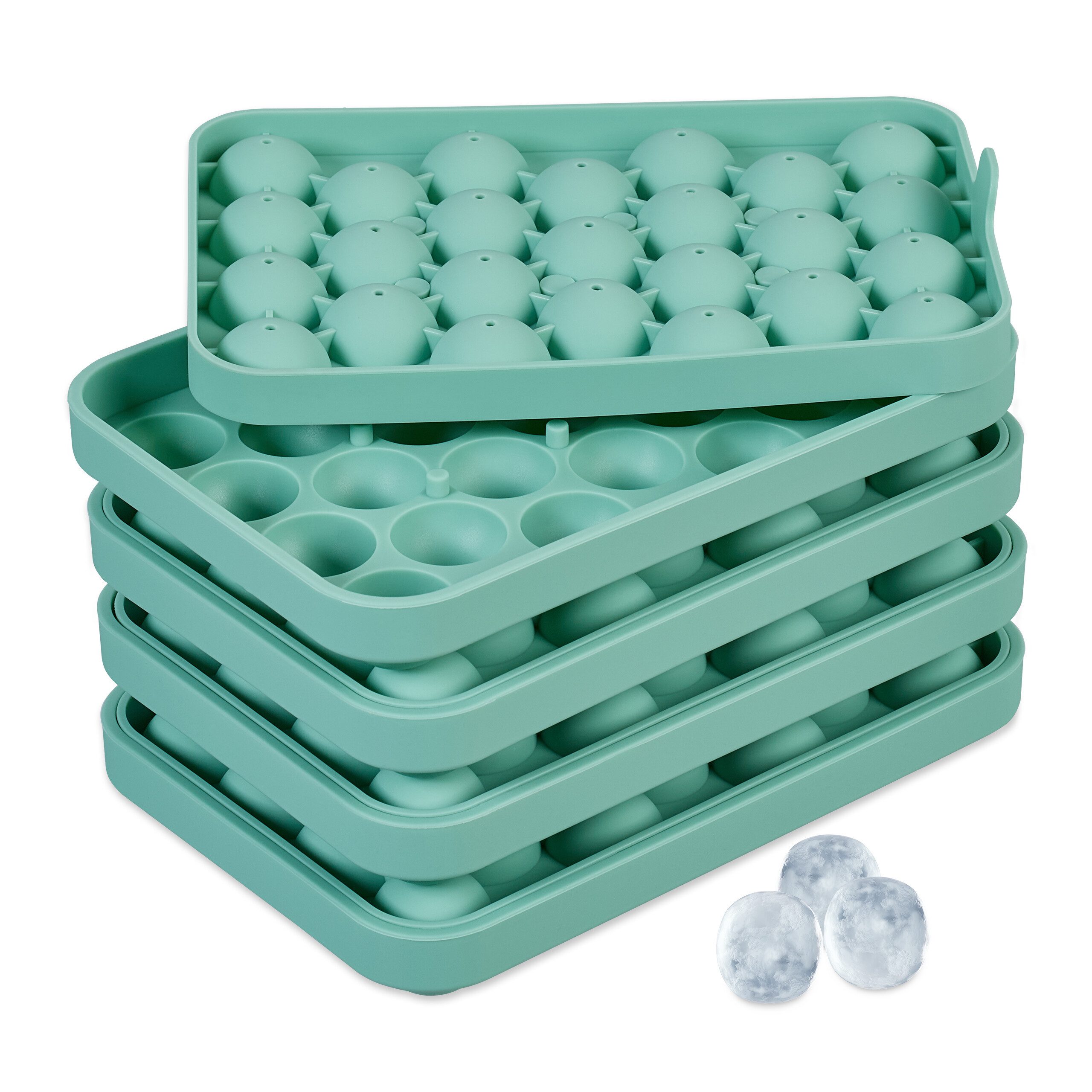 Eisform Runde Eiswürfelform Silikon 4er Set