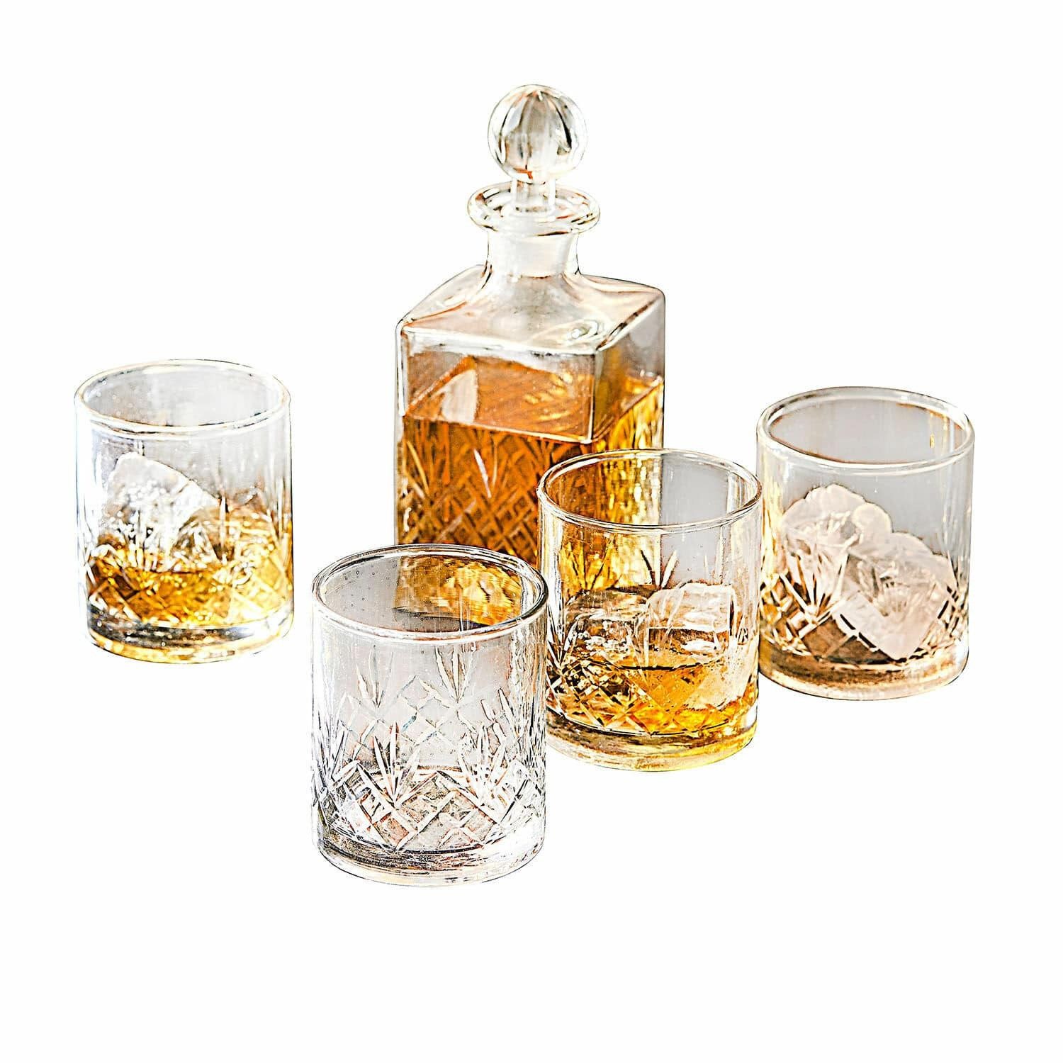 Glas Karaffe mit Glas 4er Set Kerrington klar