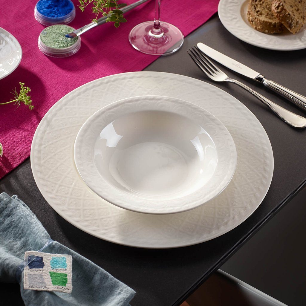 Villeroy & Boch Salatschüssel Cellini Salatschale, Porzellan, (1-tlg), Premium Porcelain, mikrow.- & spülm.sicher, Made in Germany