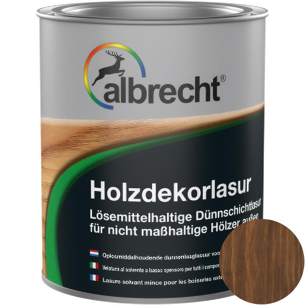Lack Albrecht Lasur Holzdekorlasur 750 ml Holzlasur Dünnschichtlasur, Imprägnierlasur