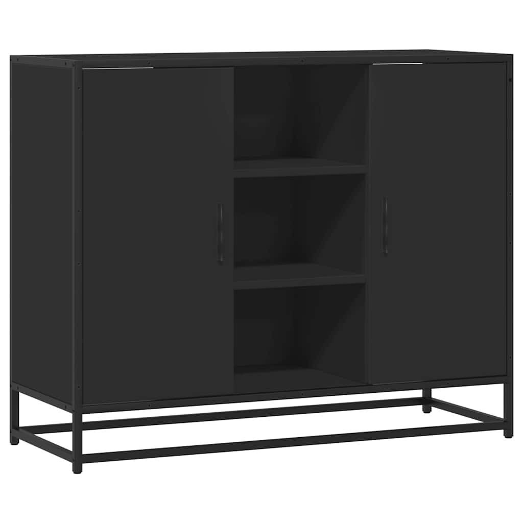 vidaXL Sideboard Sideboard Schwarz 92x35x76 cm Holzwerkstoff (1 St) günstig online kaufen