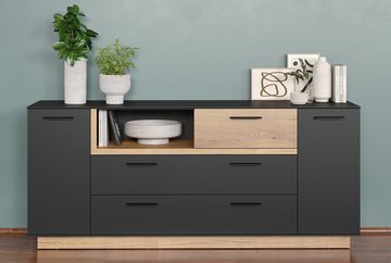 trendteam Sideboard Sideboard Synnax, anthrazit grau / Coast Evoke Eiche (no-Set)