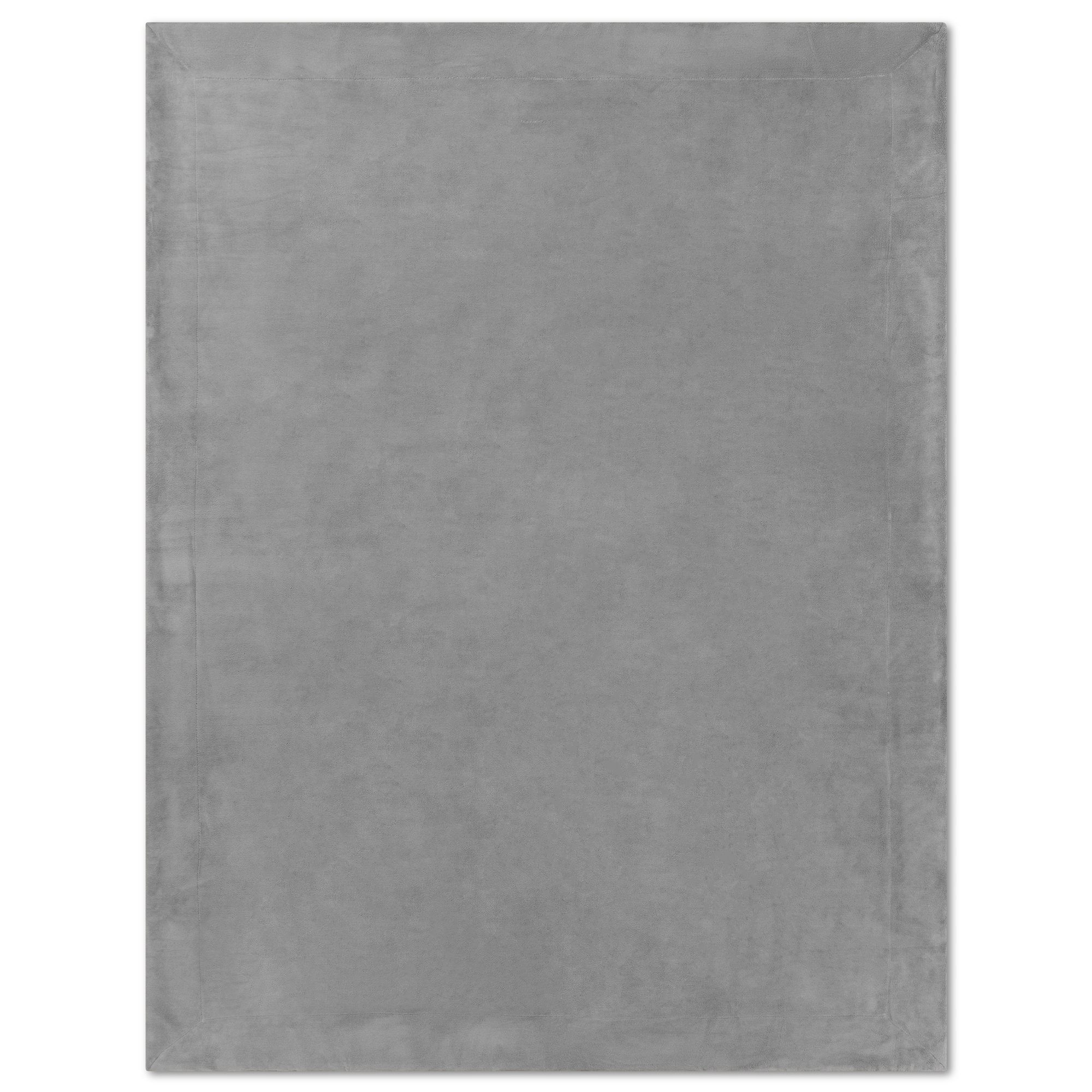 Wohndecke Alina, Beautissu, Sherpa Kuscheldecke Hellgrau/Weiß günstig online kaufen