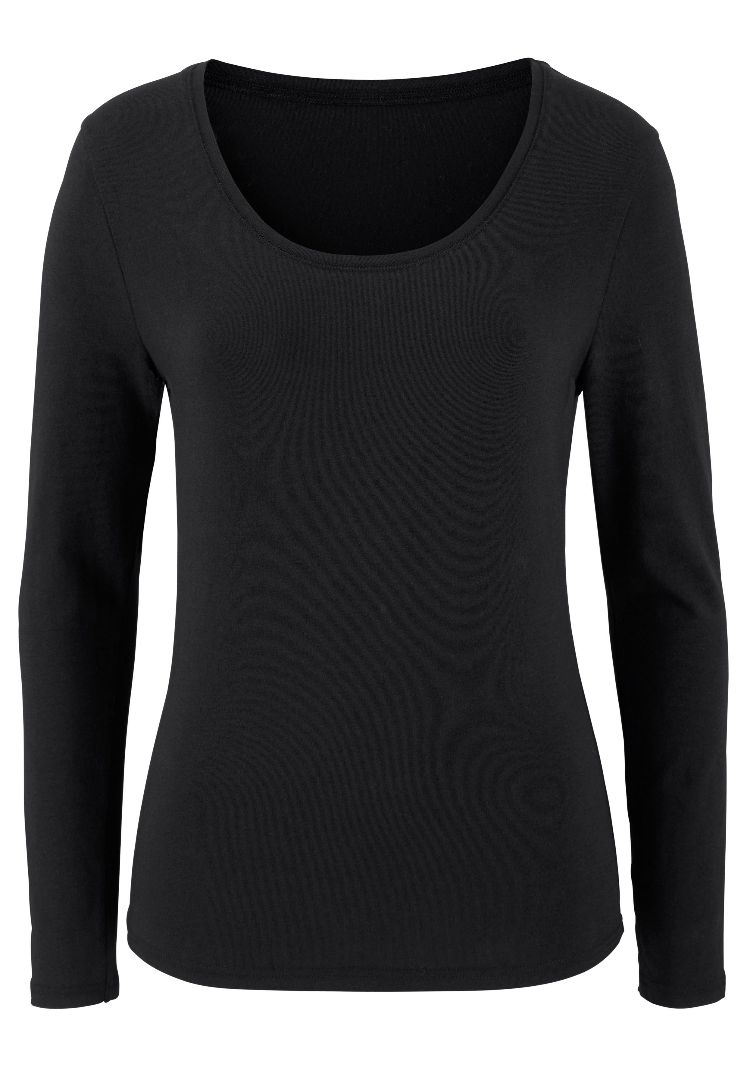 Vivance by Lascana Langarmshirt (2er-Pack) aus elastischer Baumwoll-Qualität, besonders weich – Bild 5 von 5