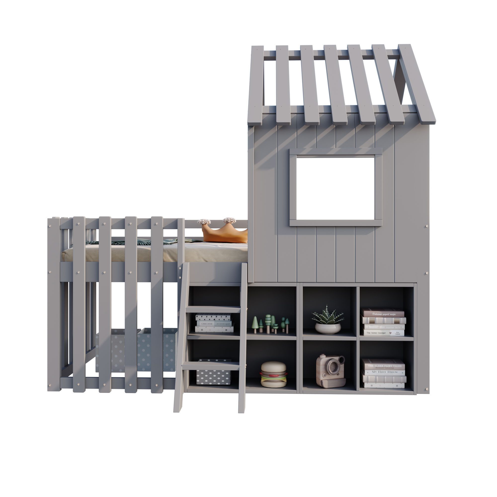 KLAM HOME Kinderbett Hausbett 90x200, mit günstig online kaufen
