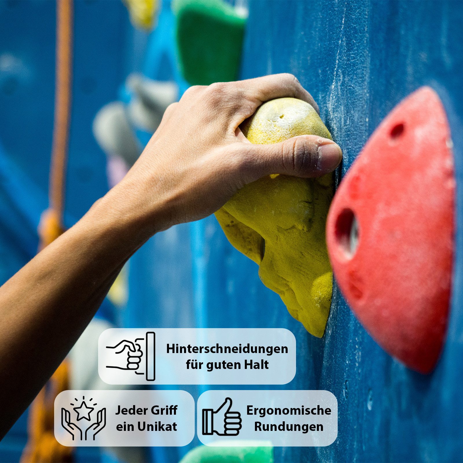 ALPIDEX Klettergriff ALPIDEX 15 M / L Klettergriffe im Set in vielen verschiedenen Farben