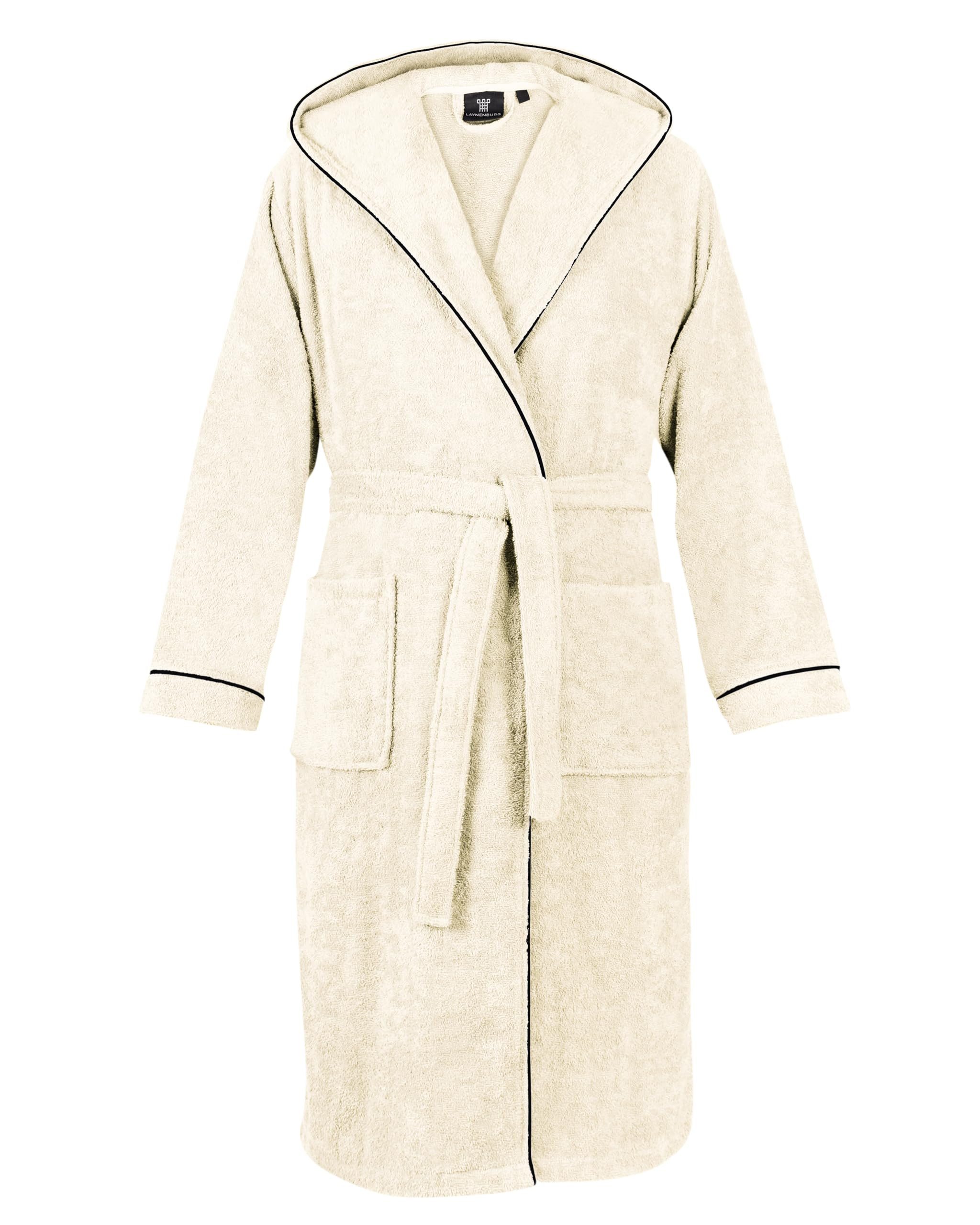 Laynenburg Herrenbademantel - Bademantel Herren mit Kapuze aus 100% Baumwol günstig online kaufen