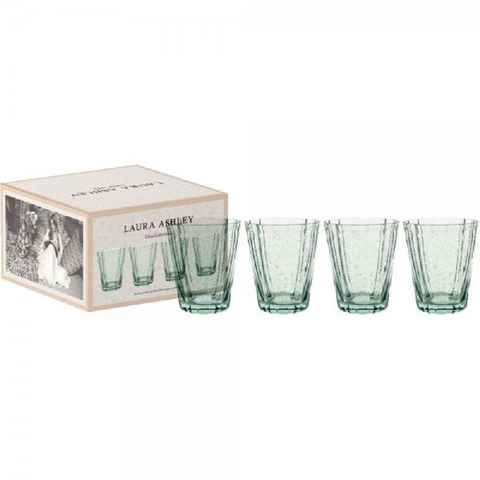 LAURA ASHLEY Leerglas Geschenkset Wassergläser Grün (4-teilig)