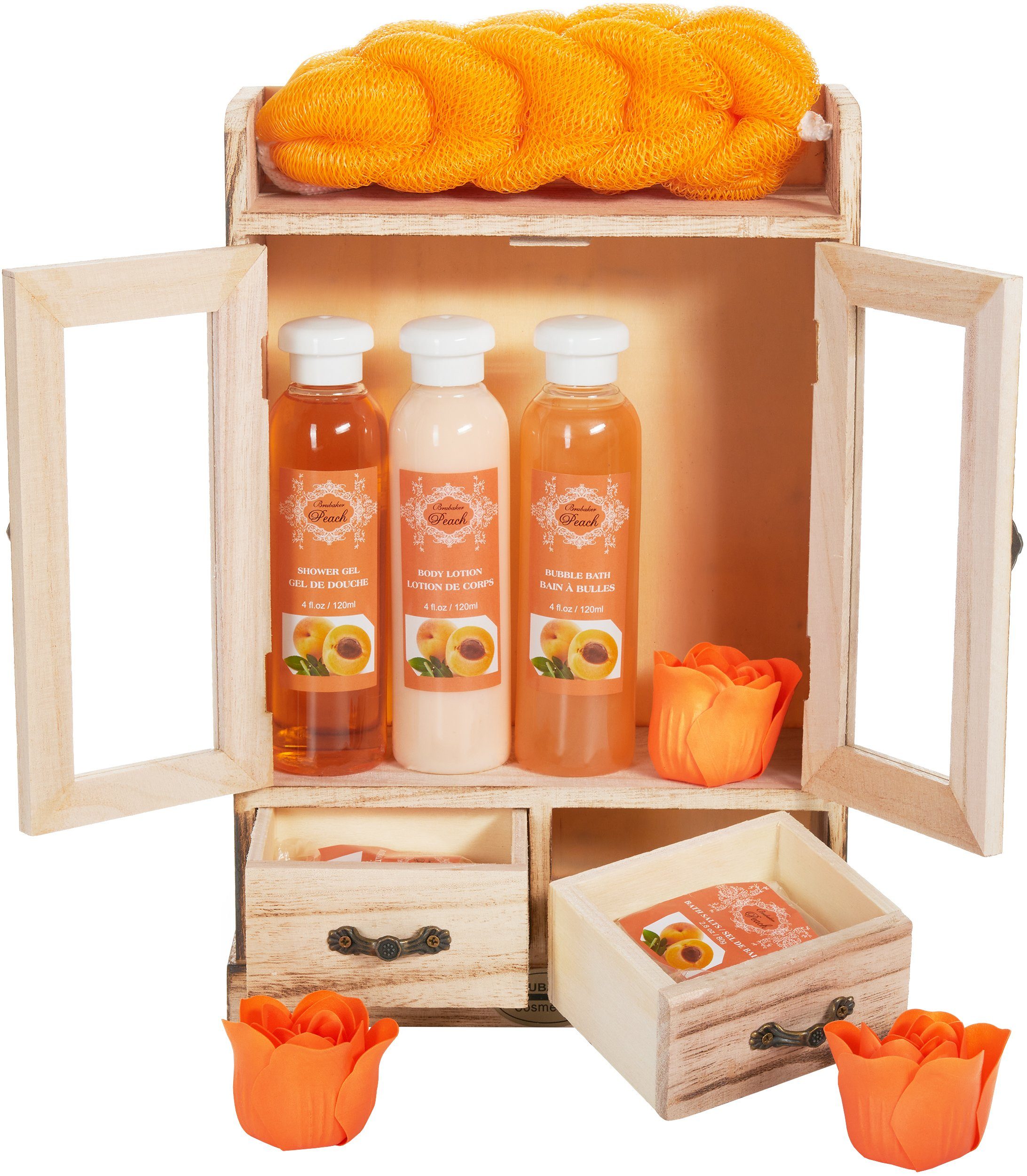 Hautreinigungs-Set Bade- und Dusch Set, Beauty Set Pfirsich Duft, Badeset
