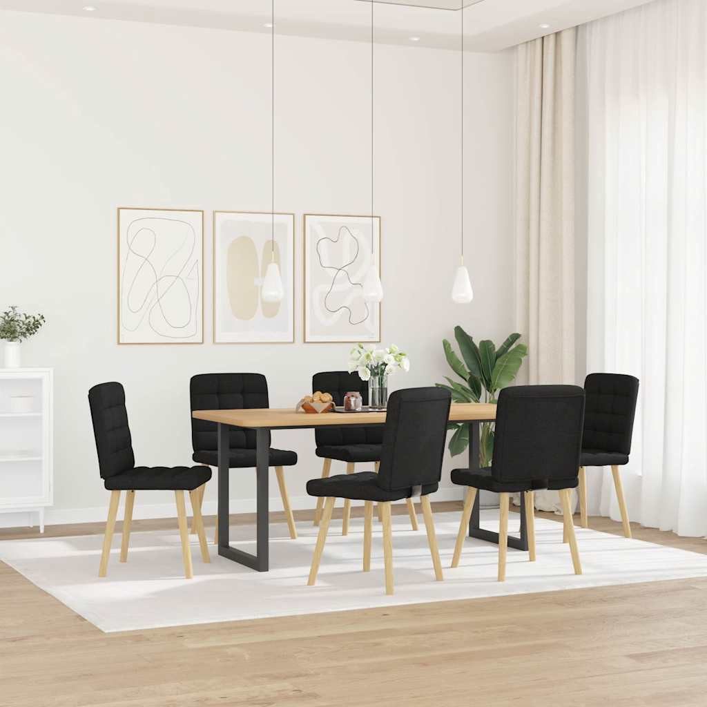vidaXL Esszimmerstuhl Esszimmerstühle 6 Stk. Schwarz günstig online kaufen