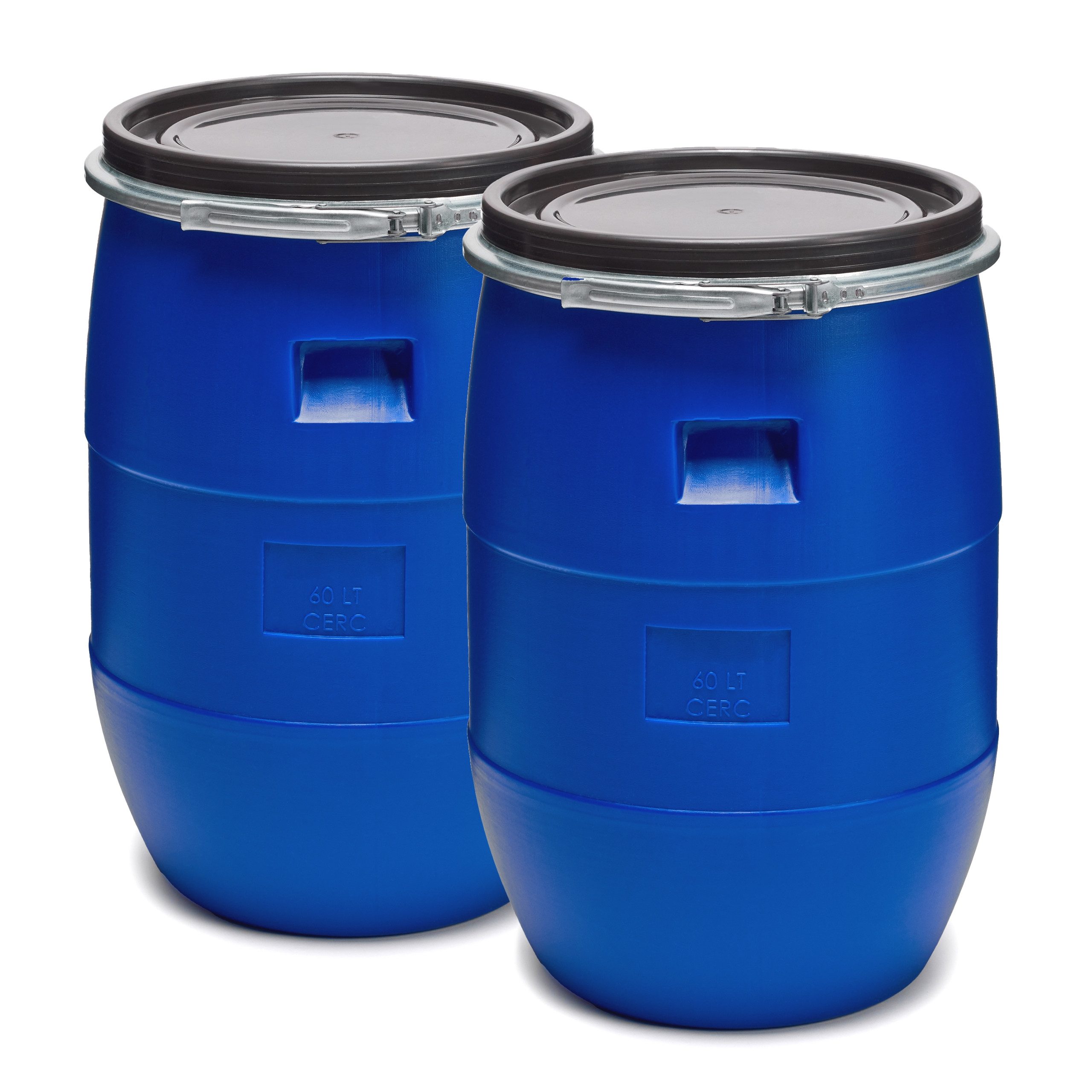 Garronda Regentonne 2x Plastikfass Lebensmittelfass Sauerkrautfass Hobbock Garten GD-0078, 60 l, (2-tlg), BPA-Frei