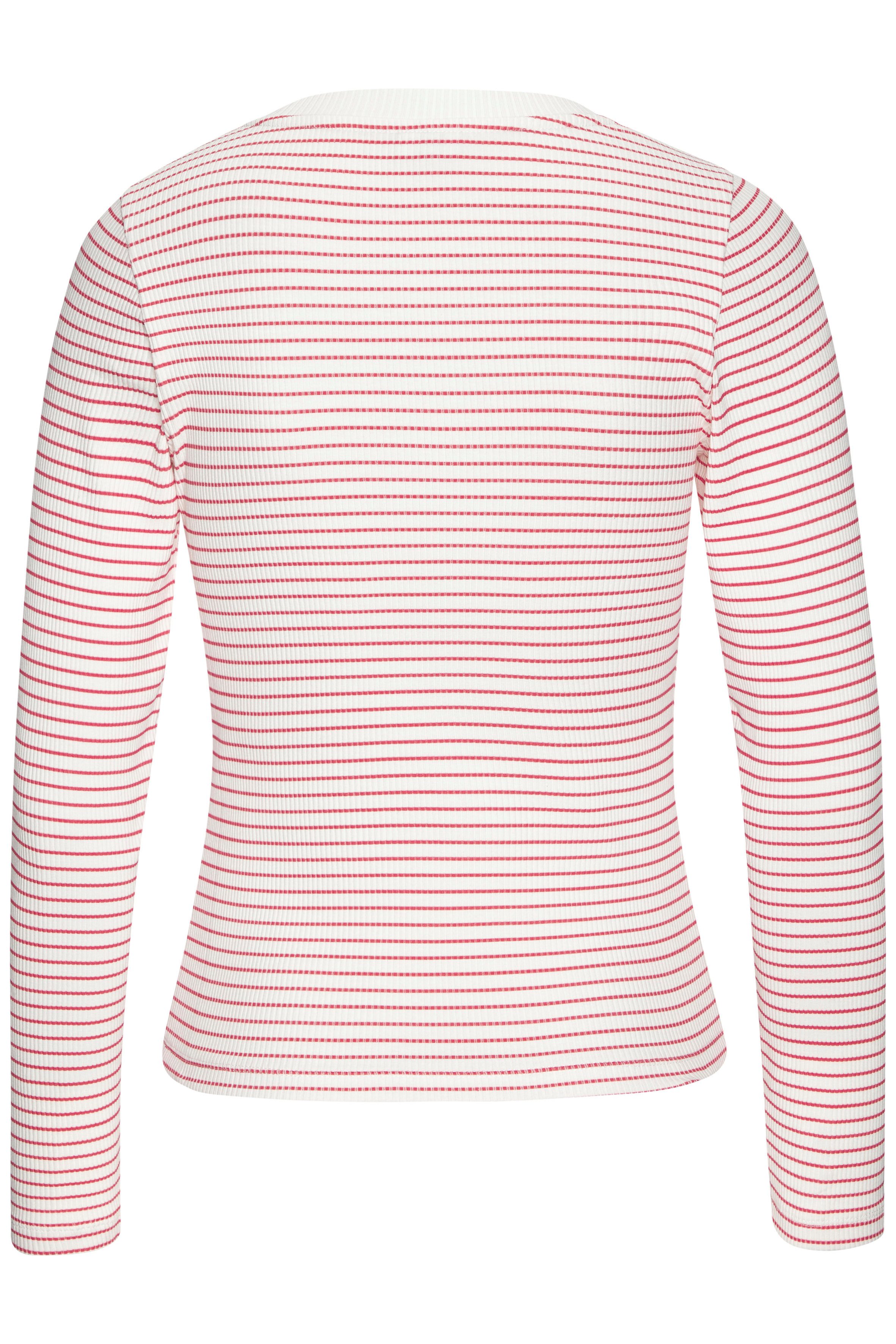 LASCANA Langarmshirt aus weicher Rippware mit Streifenmuster langärmeliges Streifenshirt, Rippshirt mit schmaler Passform, casual – Bild 4 von 5