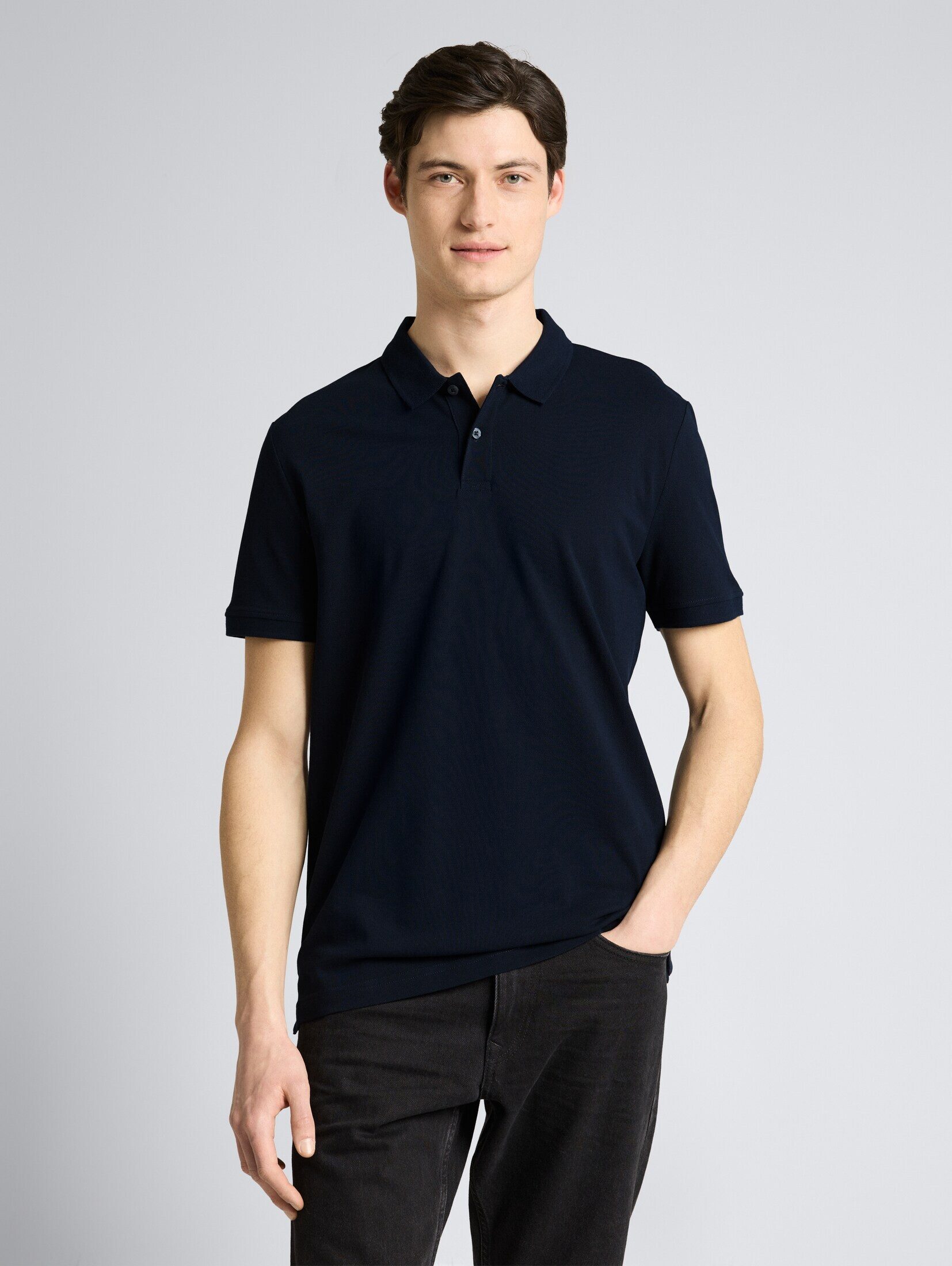 TOM TAILOR Denim Poloshirt Poloshirts Piqué Poloshirt aus Baumwolle günstig online kaufen