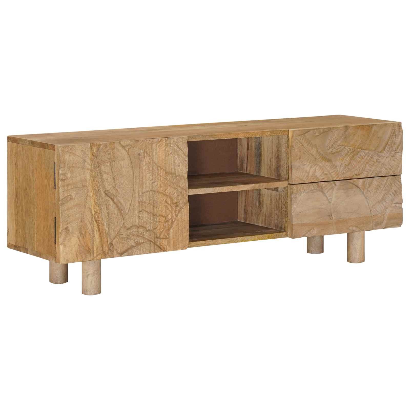 vidaXL TV-Schrank TV-Schränk mit Schubladen mit Regal mit Tür 110 x 30 x 40 cm (1-St)